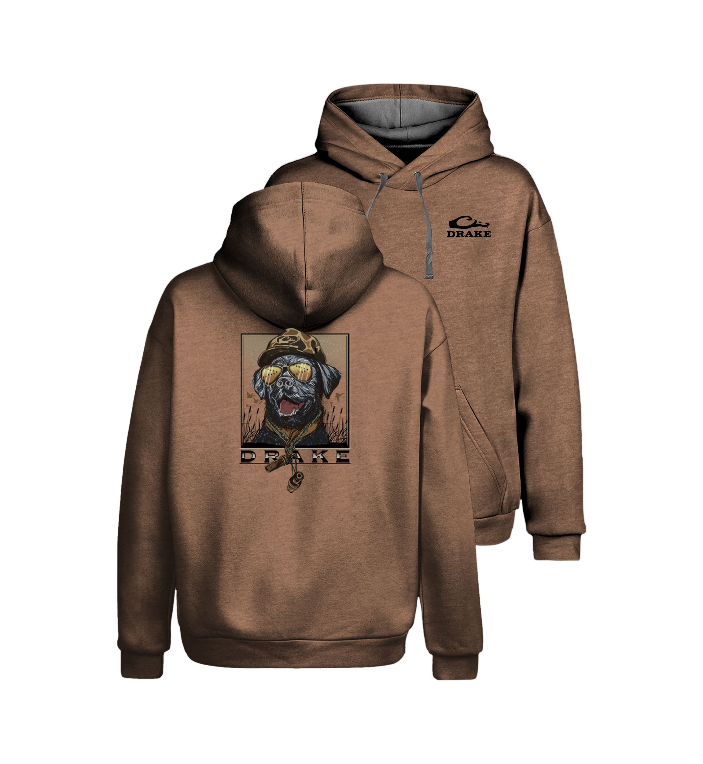 Black Lab Old School Cap Hoodie