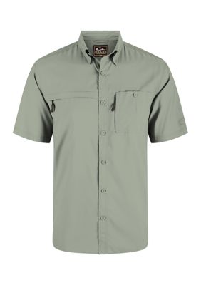 Drake Waterfowl Men's 8-Shot Flyweight Shirt, Sage, Large