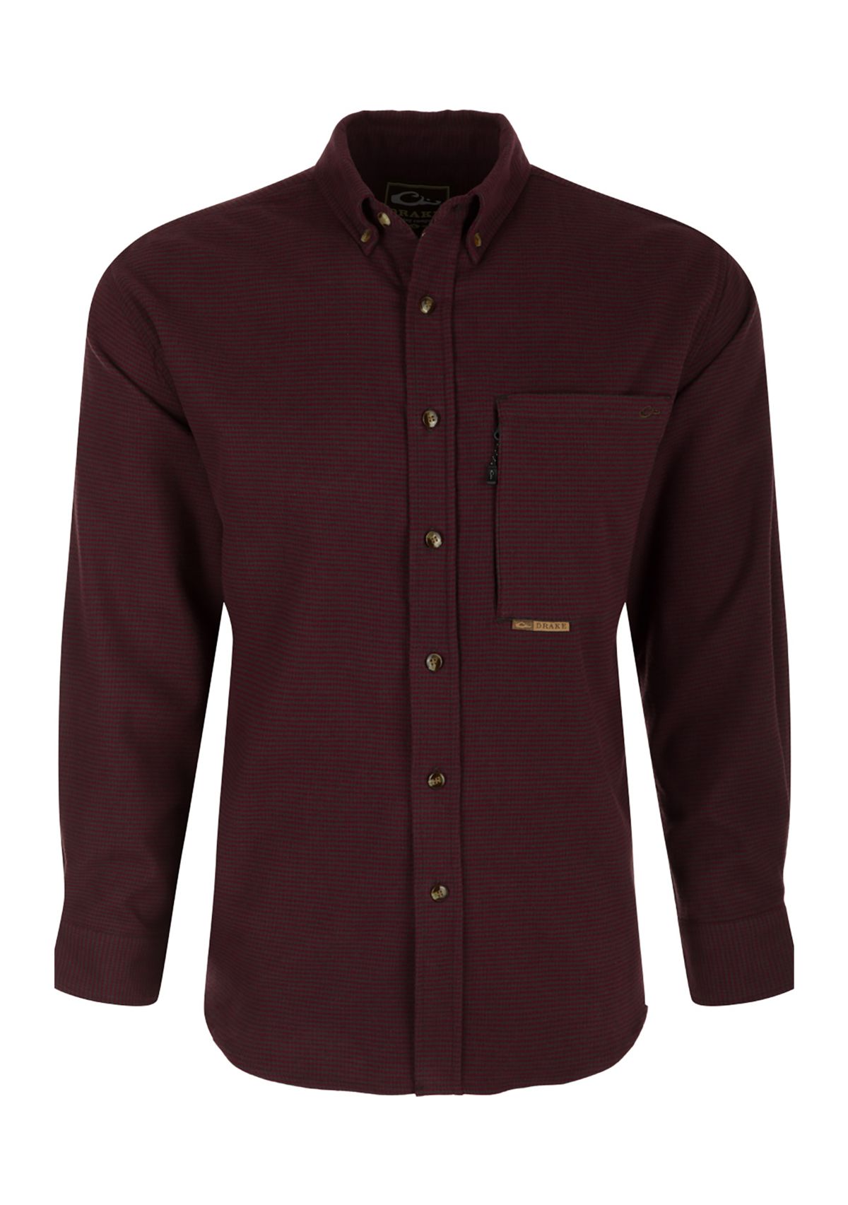 Big & Tall Houndstooth Brushed Twill Pullover 