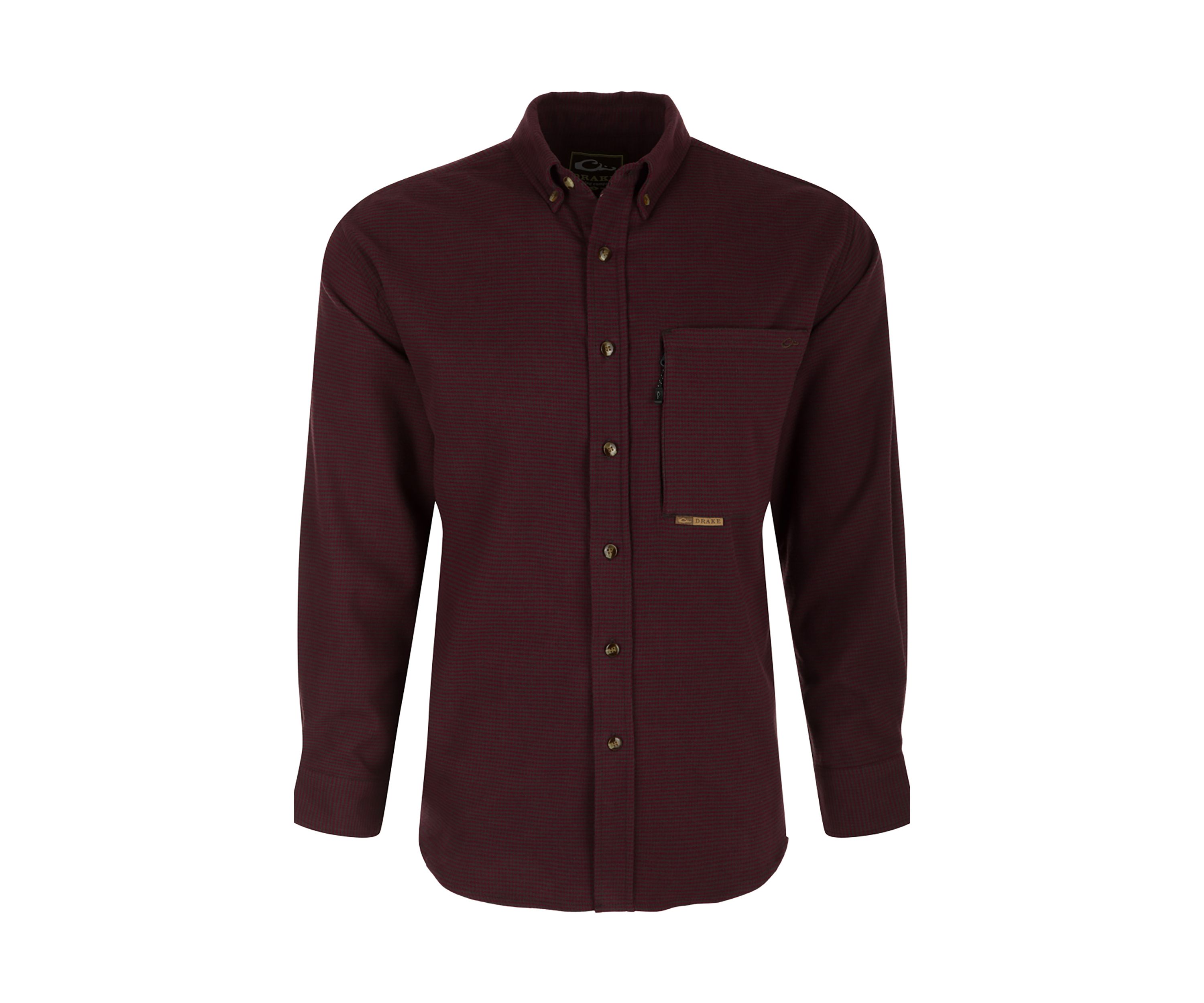 Big & Tall Houndstooth Brushed Twill Pullover 