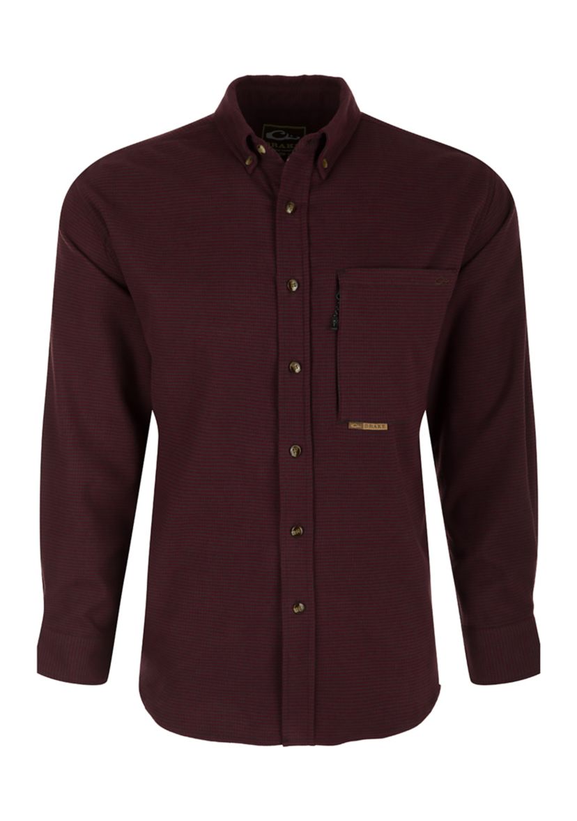 Big & Tall Houndstooth Brushed Twill Pullover 