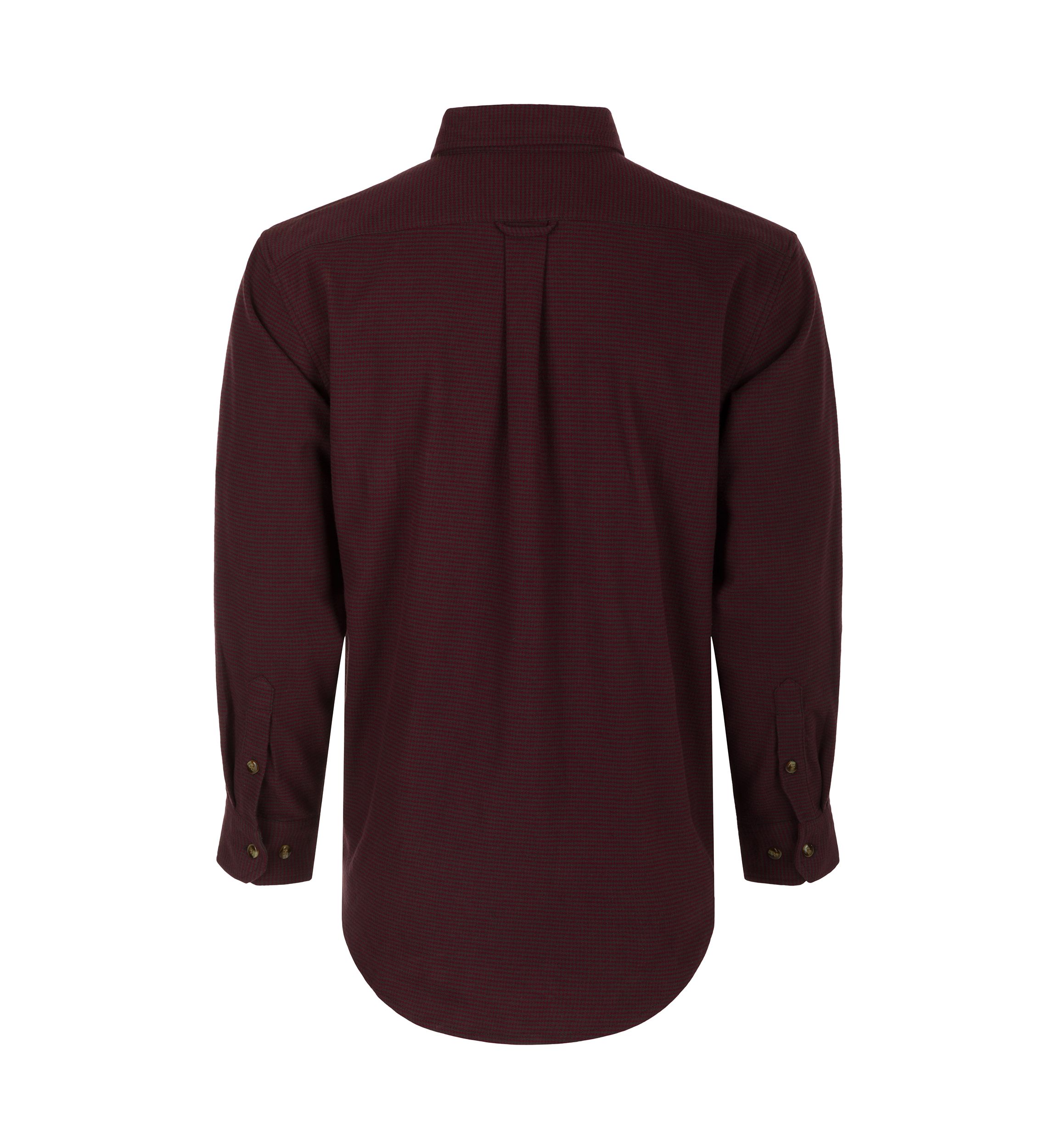 Mens Autumn Brushed Twill Houndstooth Button Down Long Sleeve Shirt