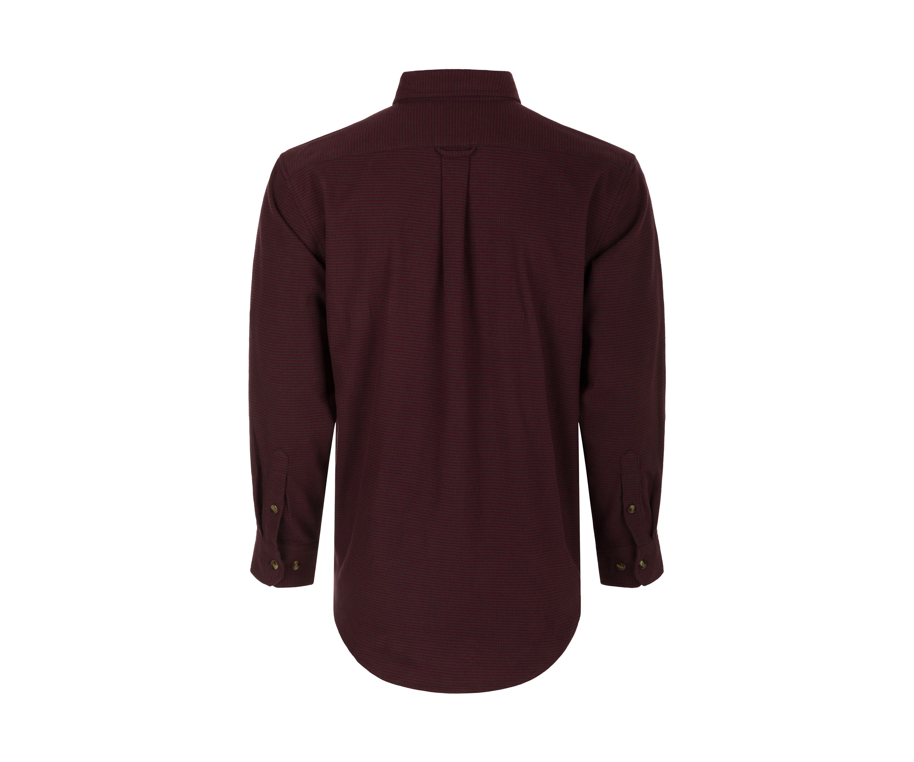 Mens Autumn Brushed Twill Houndstooth Button Down Long Sleeve Shirt