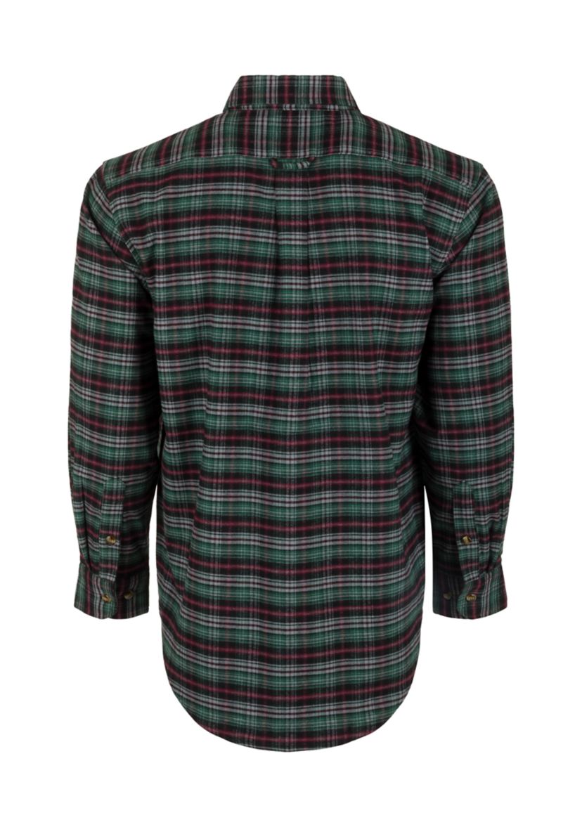 Big & Tall Long Sleeve Autumn Plaid Brushed Twill Shirt