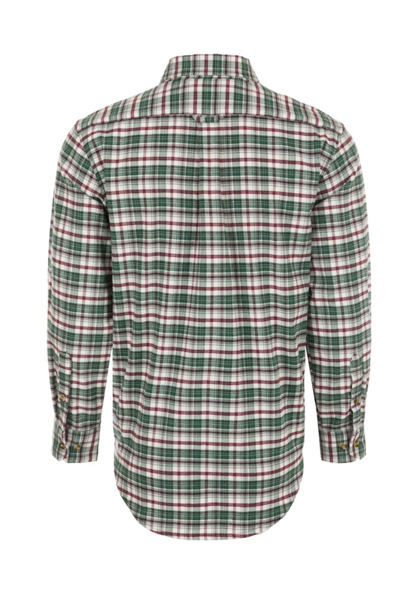 Mens Autumn Brushed Twill Plaid Button Down Long Sleeve Shirt