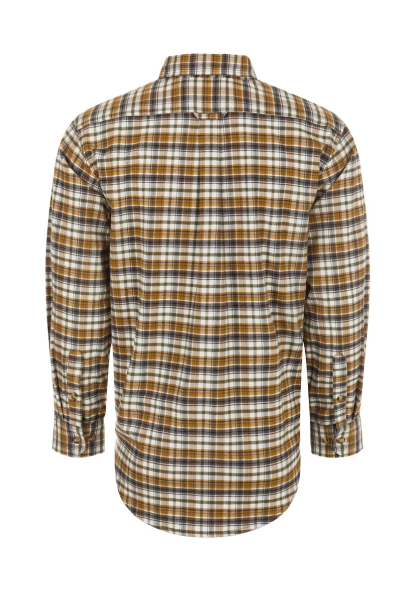 Mens Autumn Brushed Twill Plaid Button Down Long Sleeve Shirt