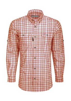 Drake Waterfowl Men's Hunter Creek Windowpane Plaid Shirt, Small -  0659601310997