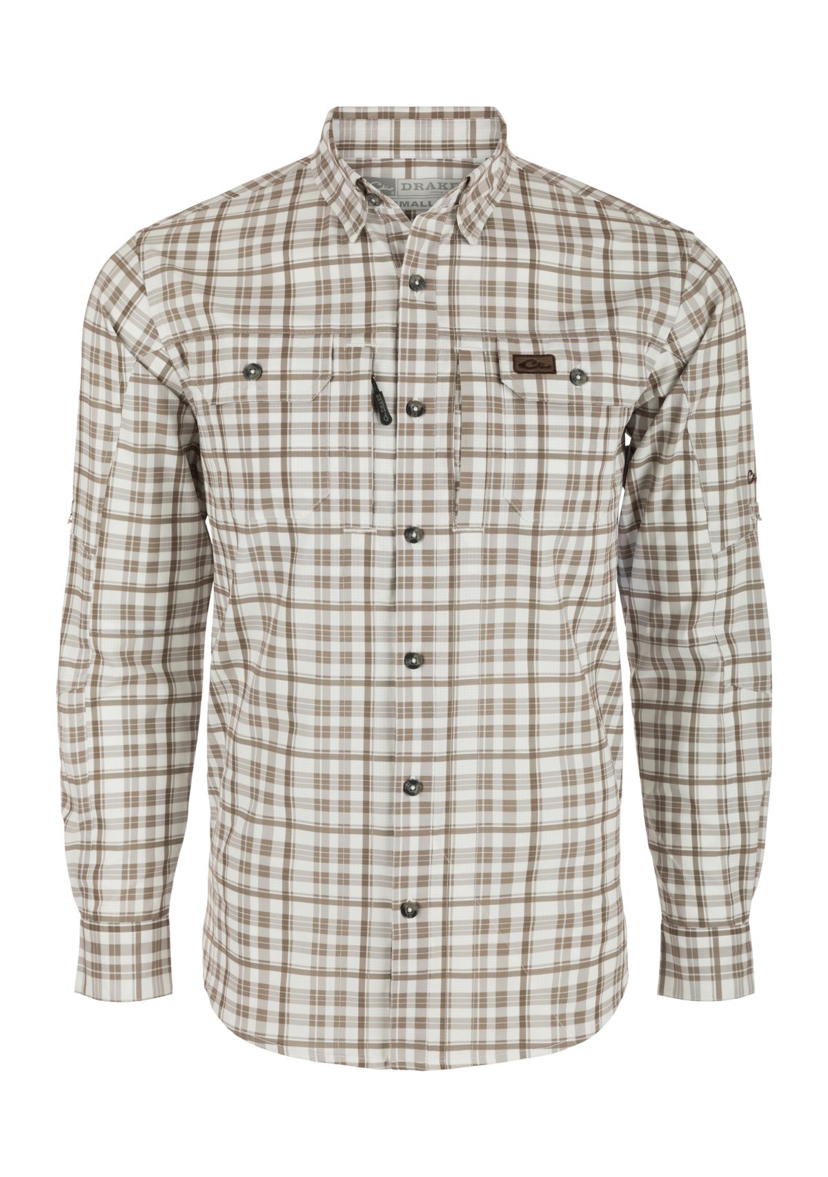 Mens Hunter Creek Windowpane Plaid Shirt 