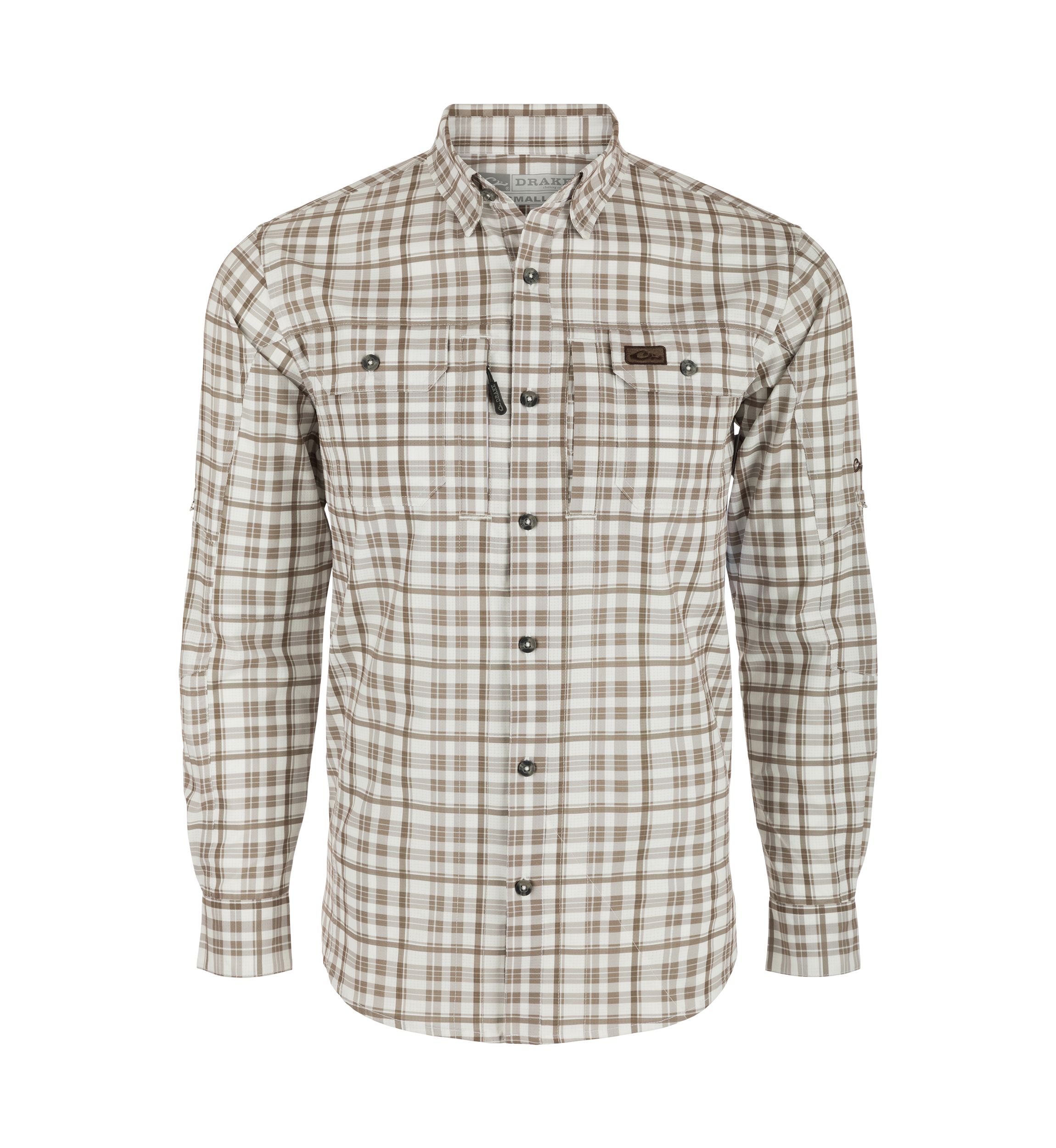 Mens Hunter Creek Windowpane Plaid Shirt 