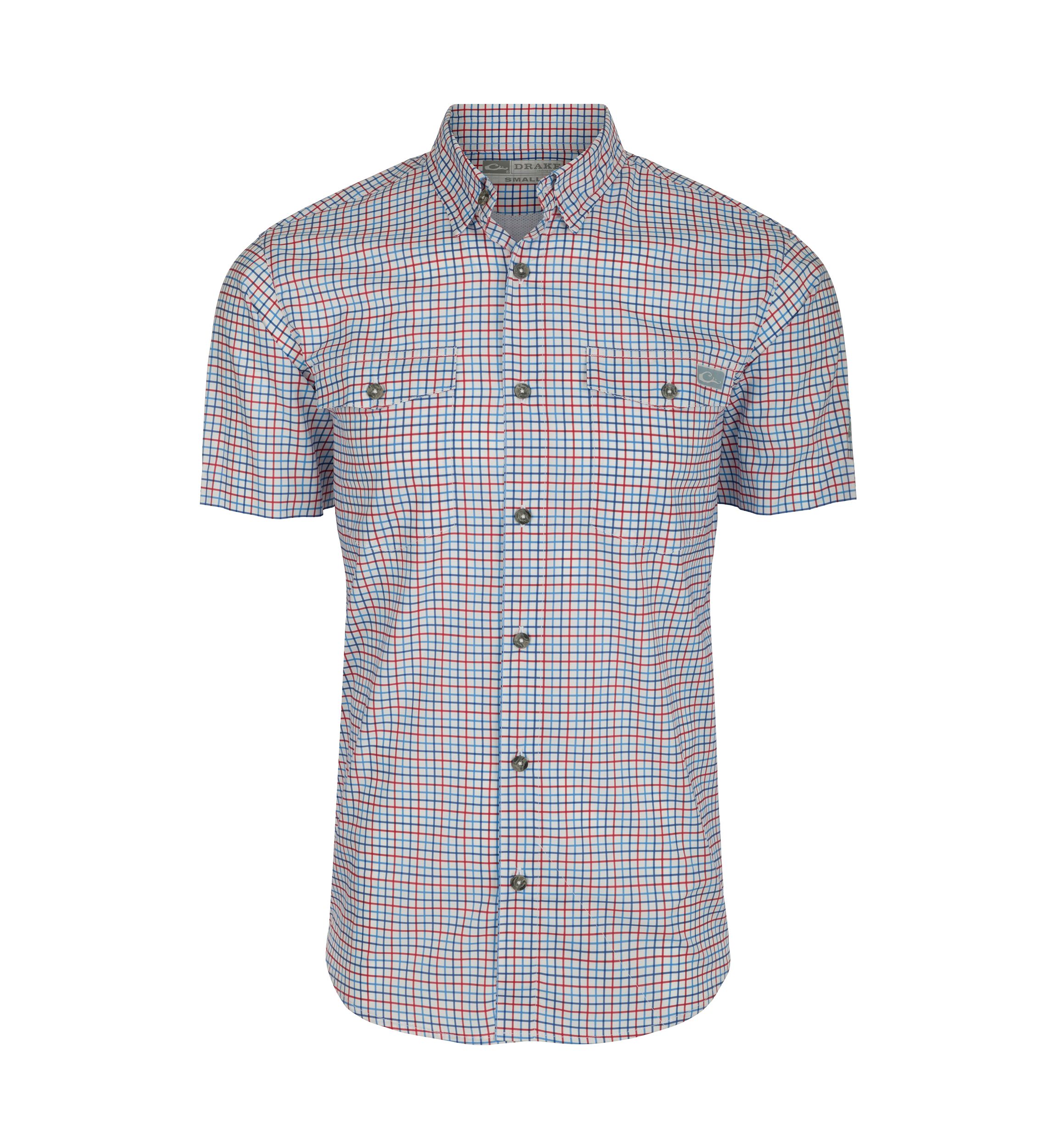 Mens Frat Button Down Short Sleeve Tattersall Shirt