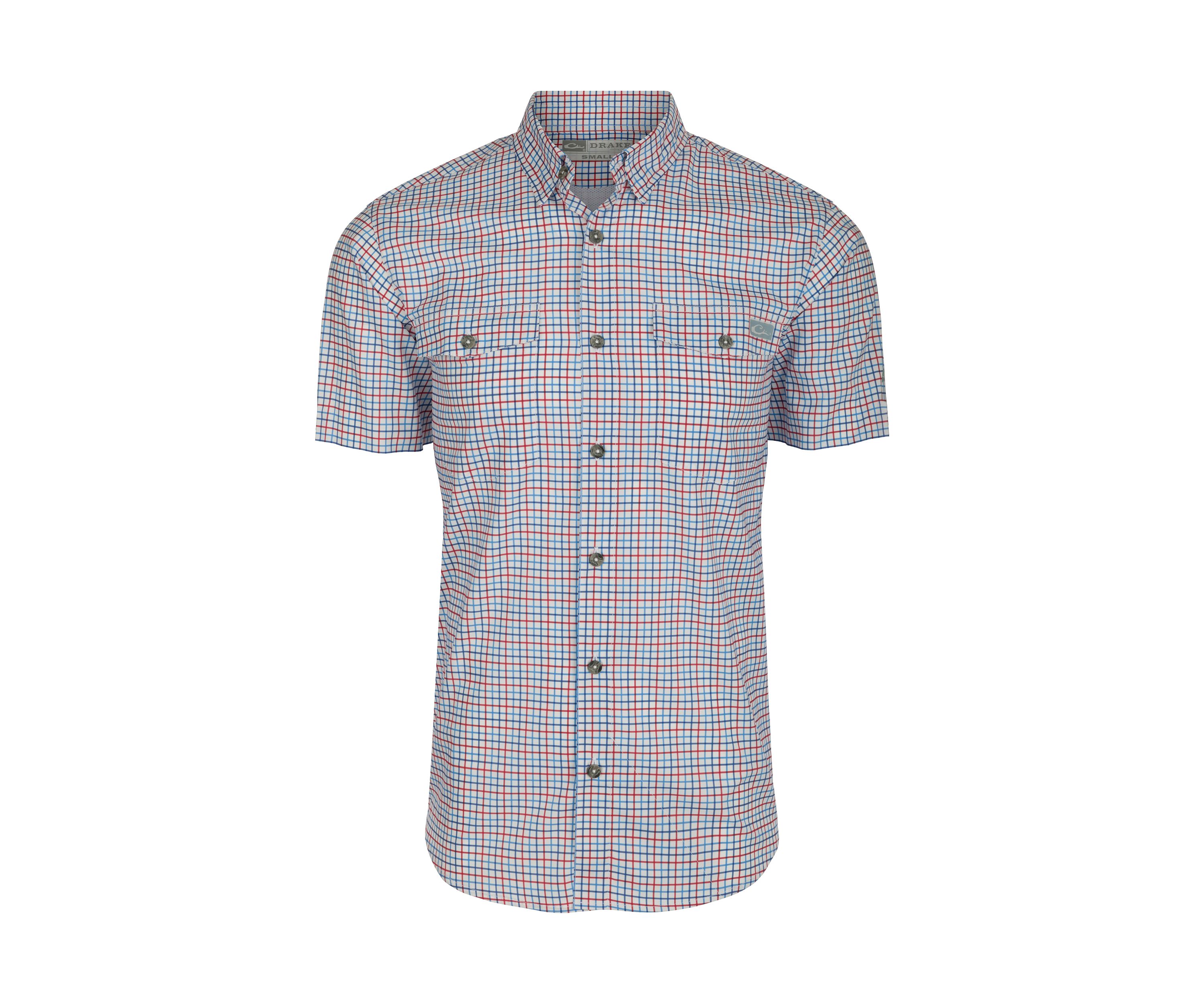 Mens Frat Button Down Short Sleeve Tattersall Shirt