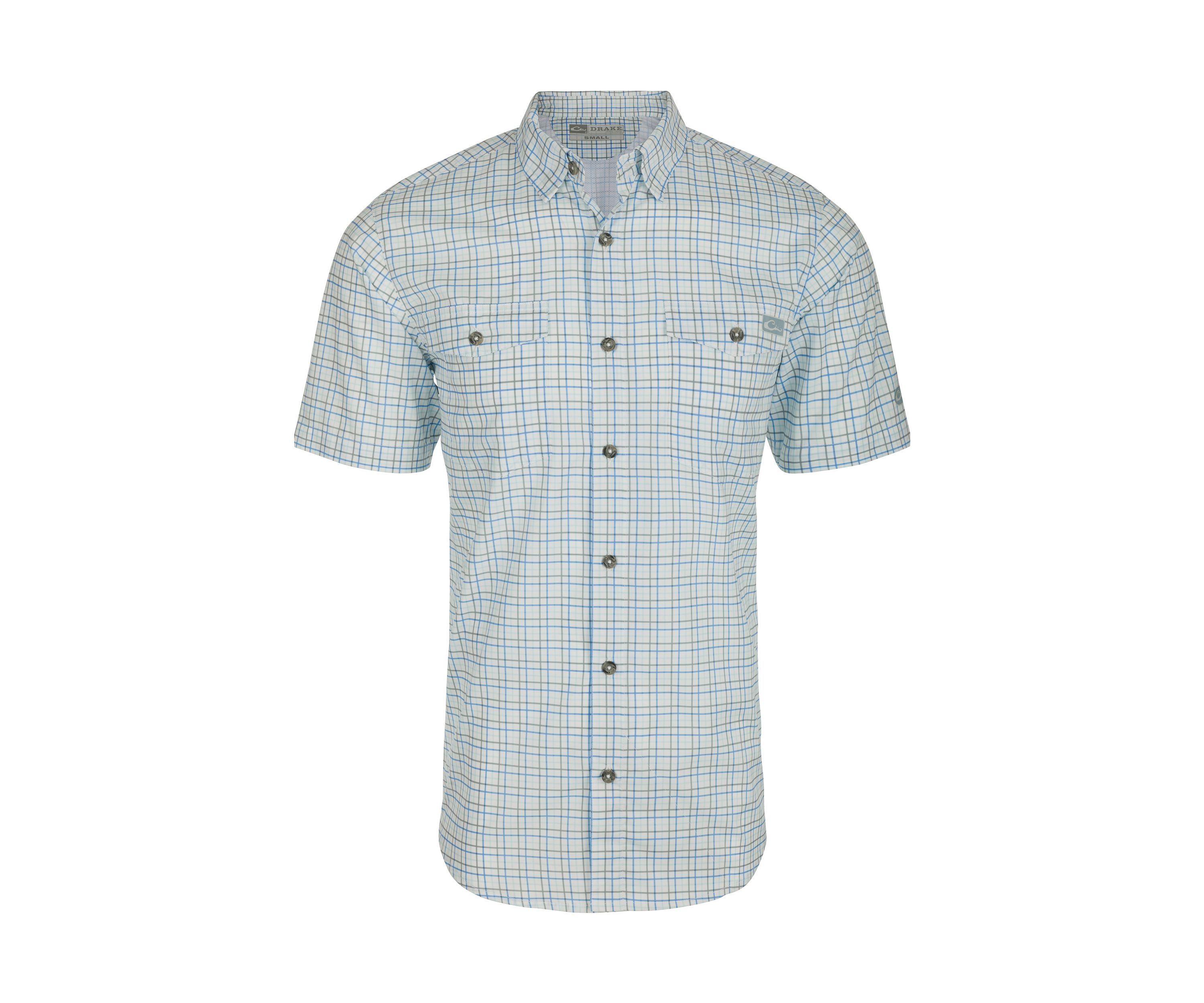 Mens Frat Button Down Short Sleeve Tattersall Shirt