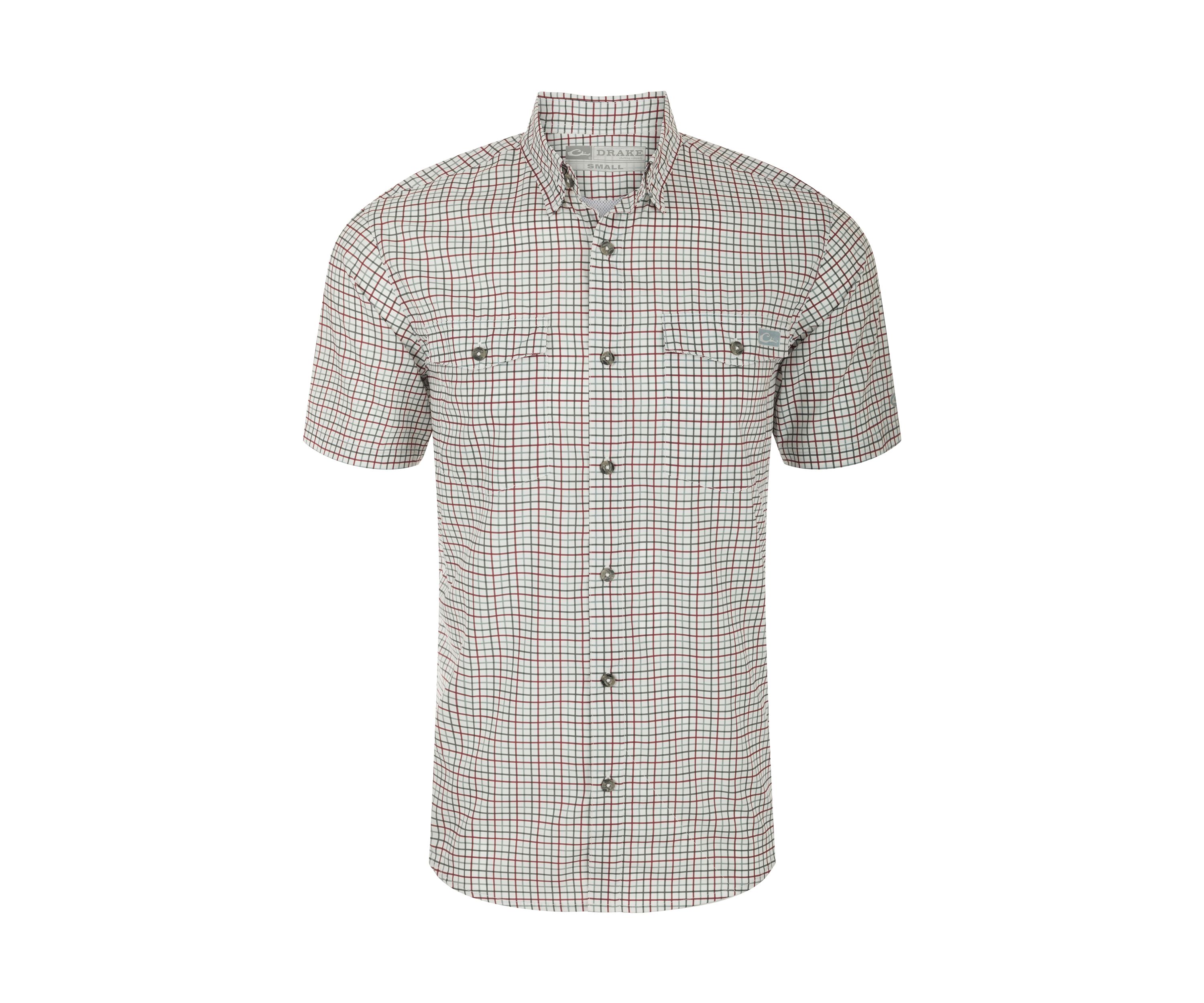 Mens Frat Tattersall Button Down Short Sleeve Shirt