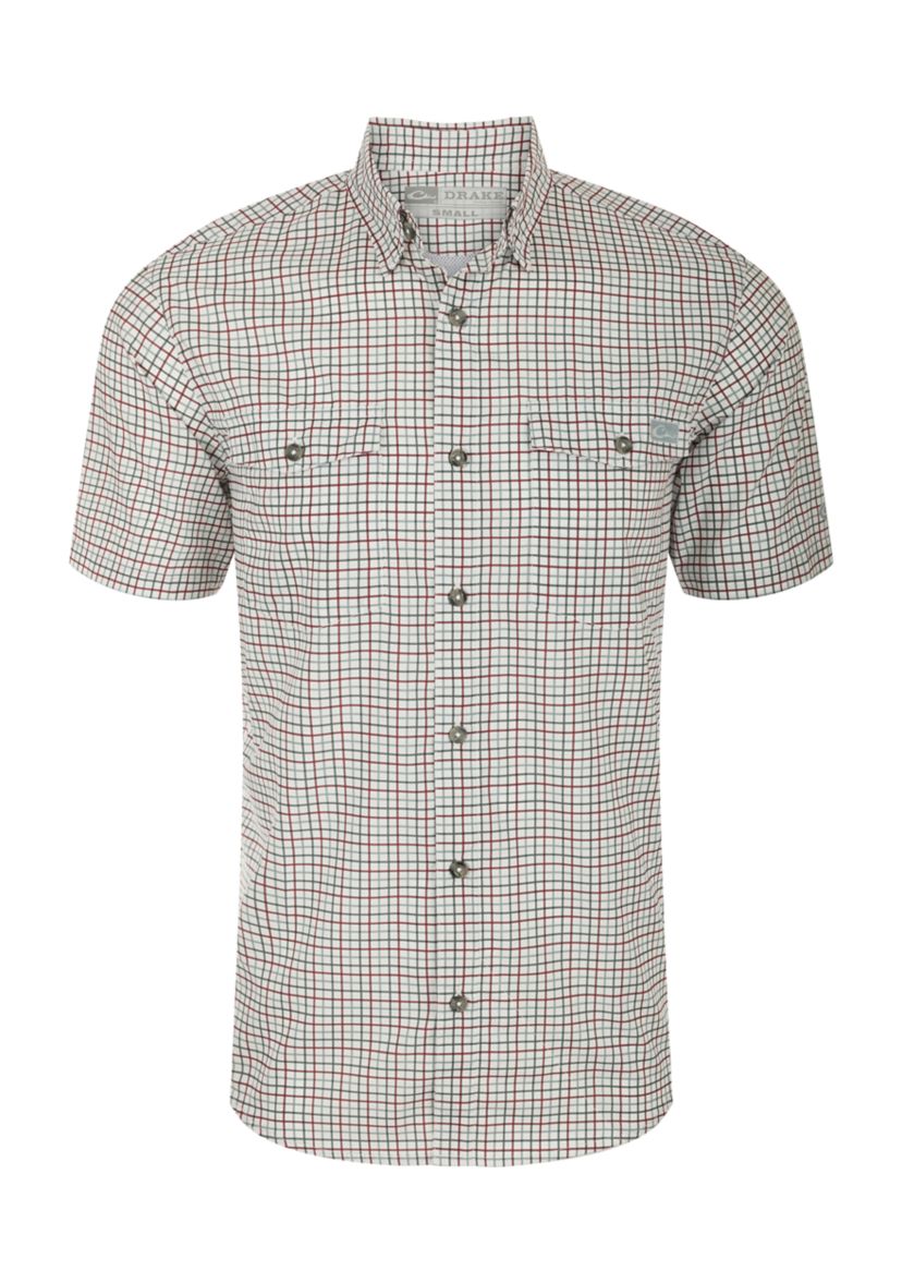 Mens Frat Tattersall Button Down Short Sleeve Shirt