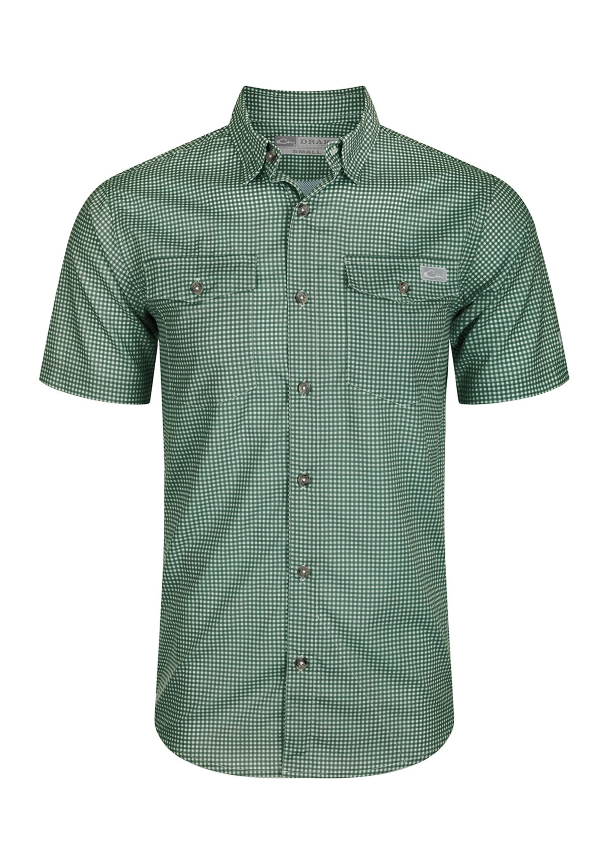 Frat Gingham Check Button-Down Short Sleeve Shirt
