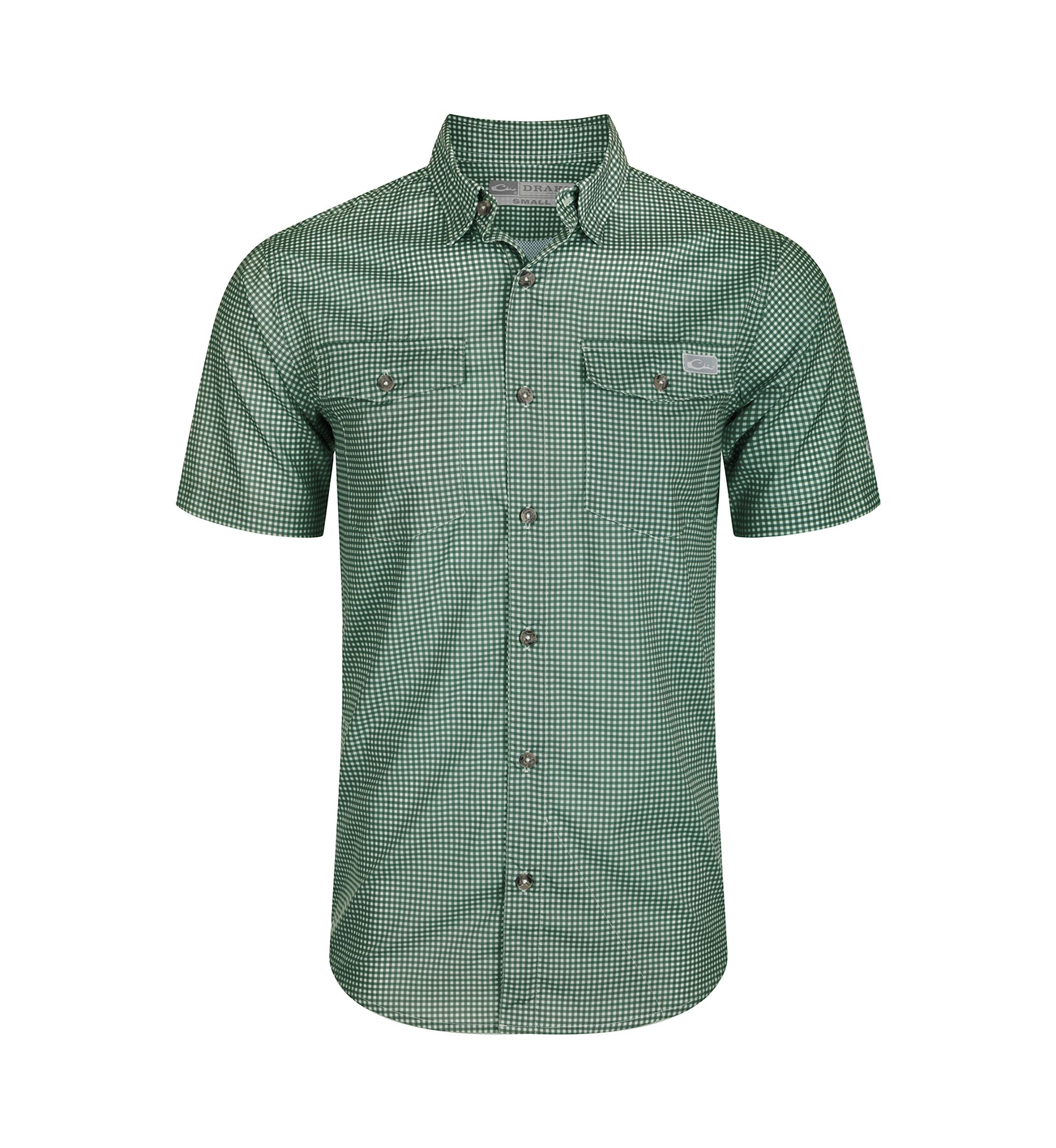 Frat Gingham Check Button-Down Short Sleeve Shirt