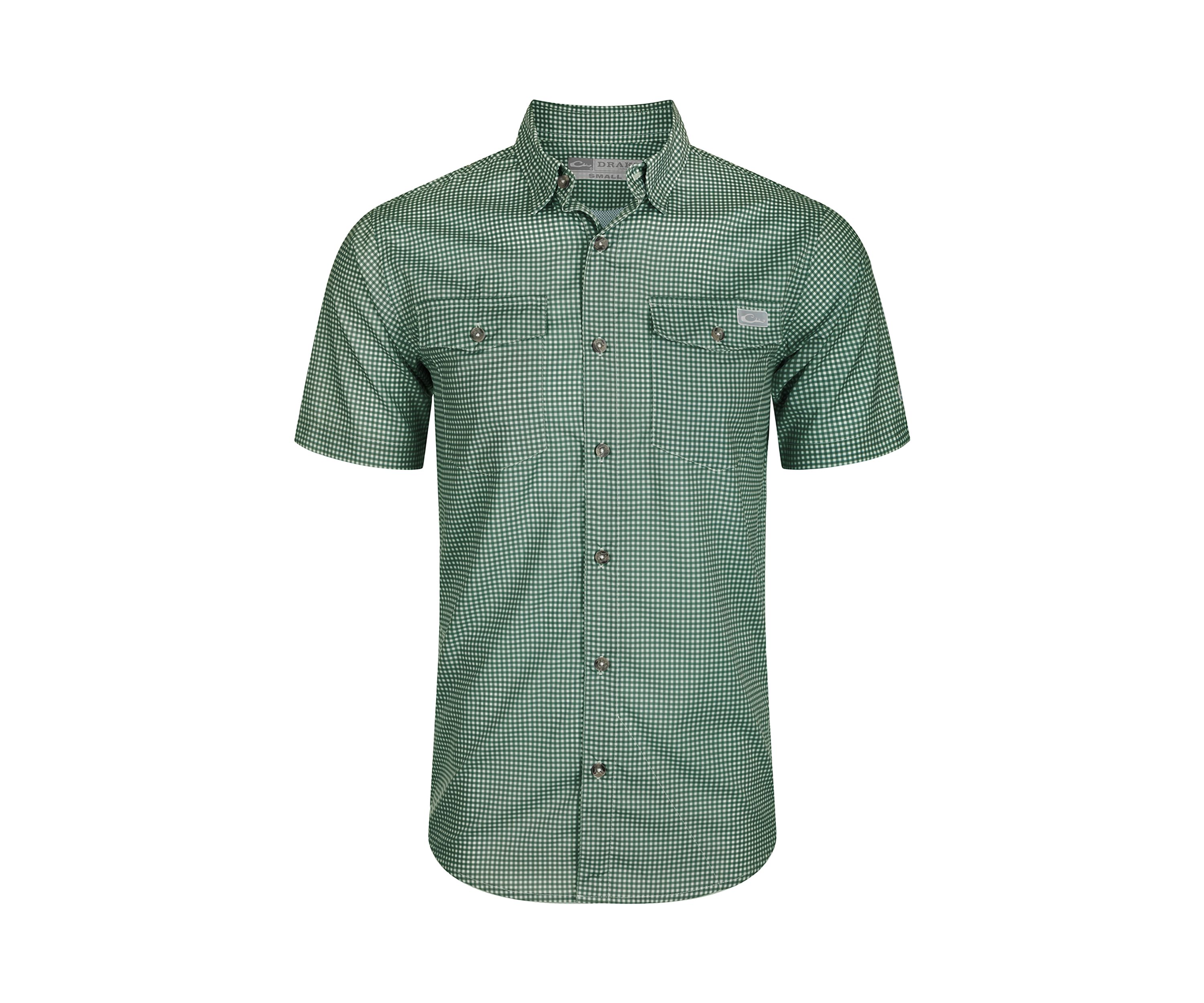 Frat Gingham Check Button-Down Short Sleeve Shirt