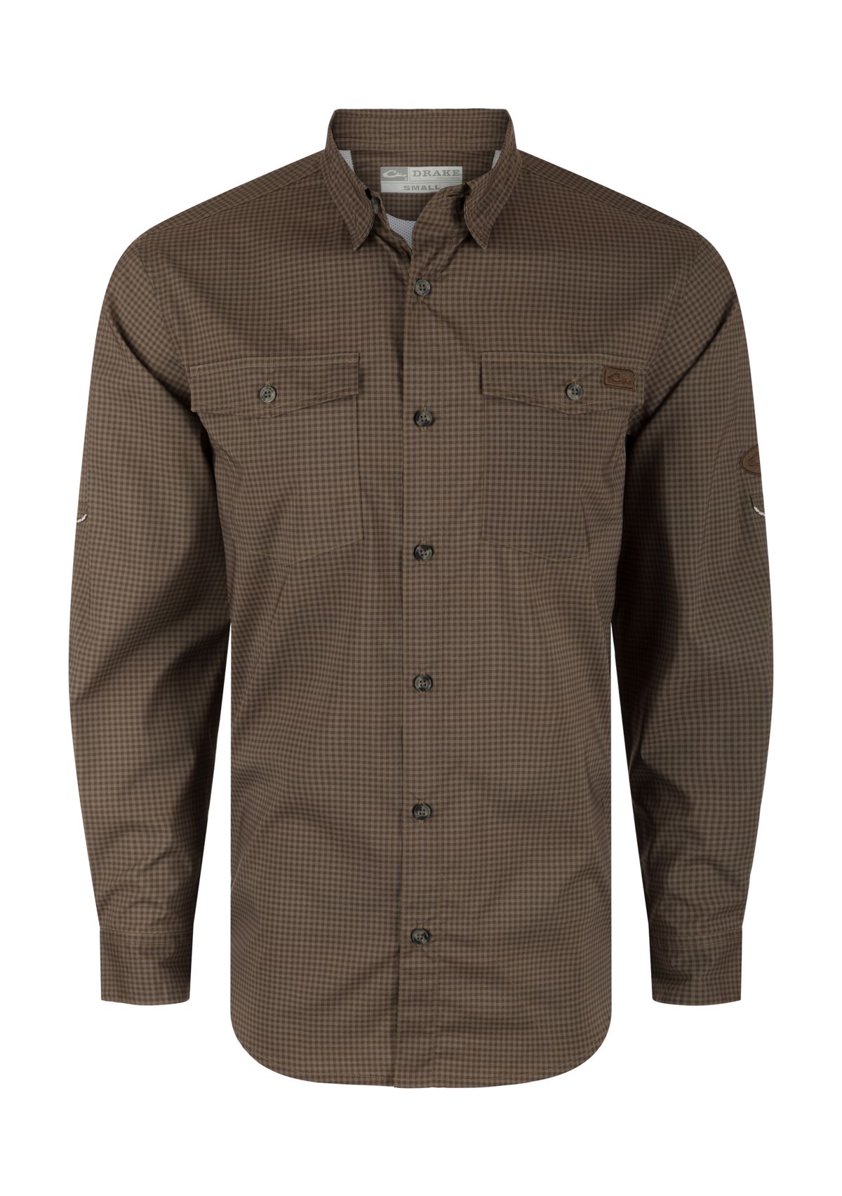 Mens Frat Gingham Check Button Down Long Sleeve Shirt