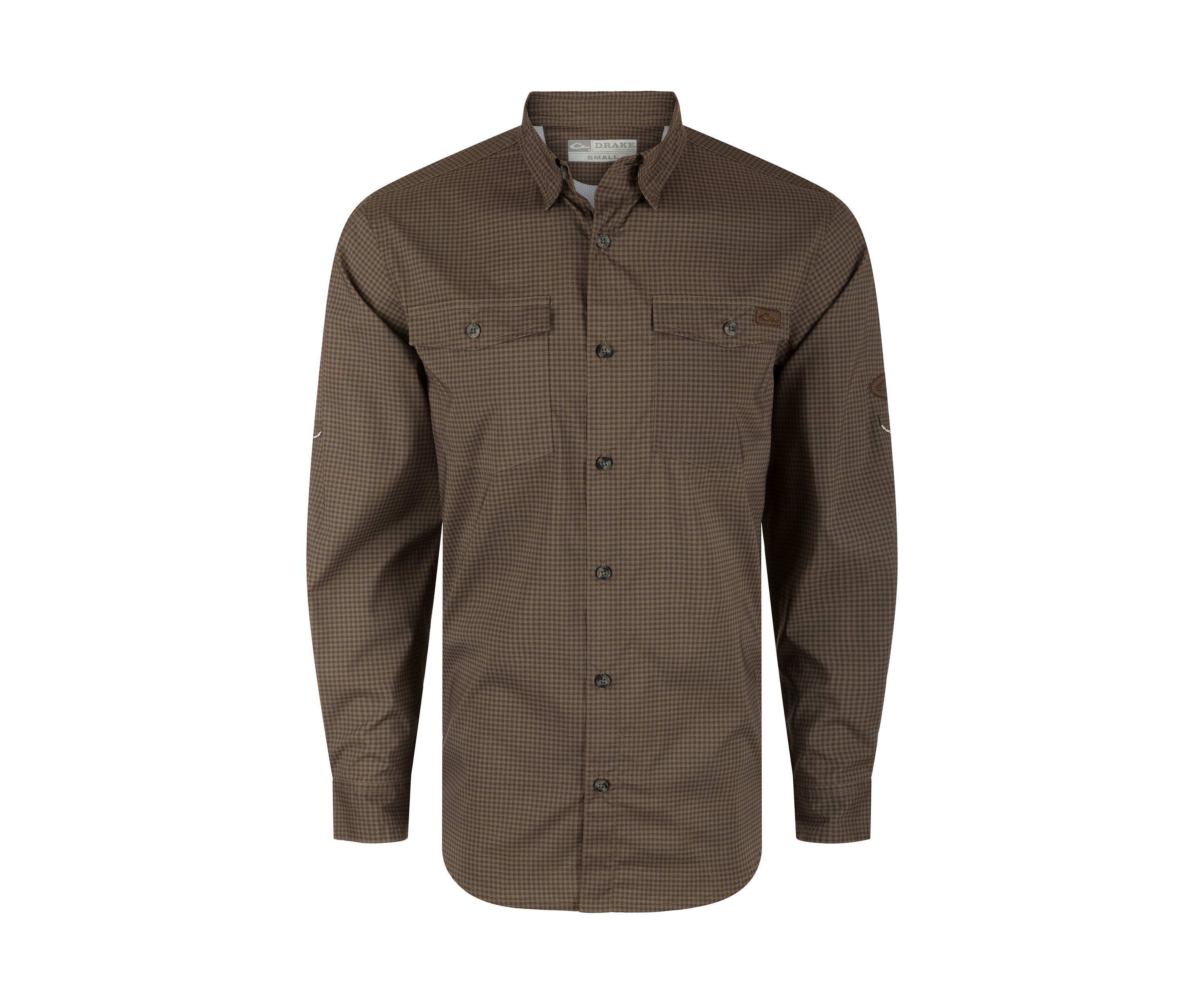 Mens Frat Gingham Check Button Down Long Sleeve Shirt