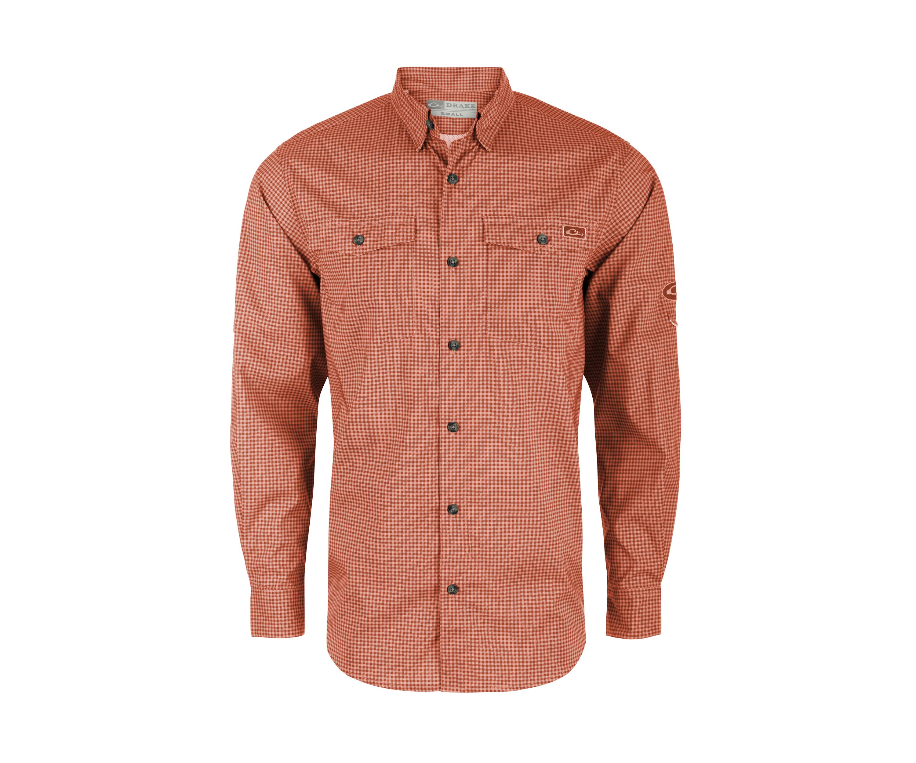 Frat Gingham Check Button-Down Long Sleeve Shirt