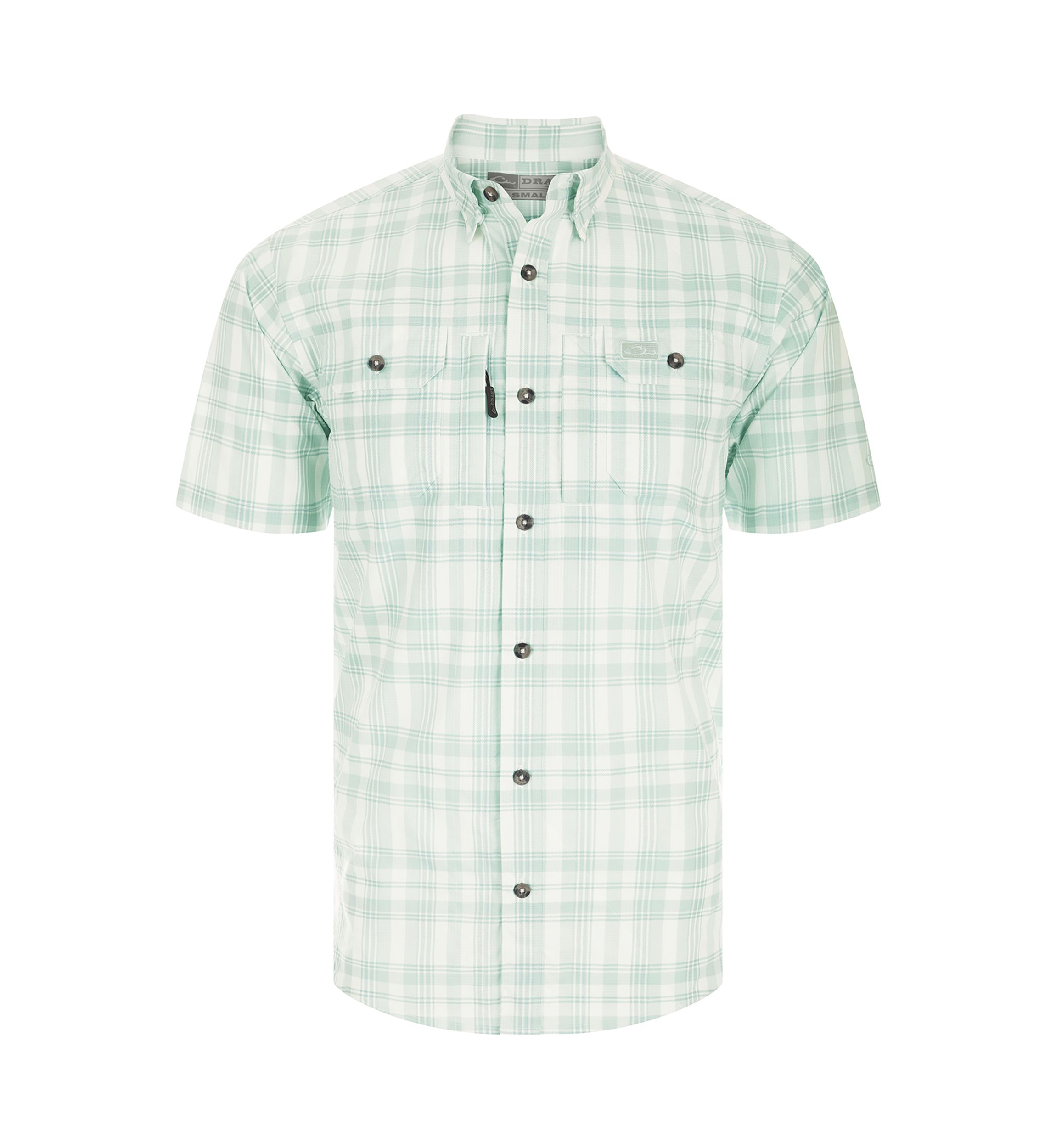 Frat Faded Plaid Button-Down Short Sleeve Shirt