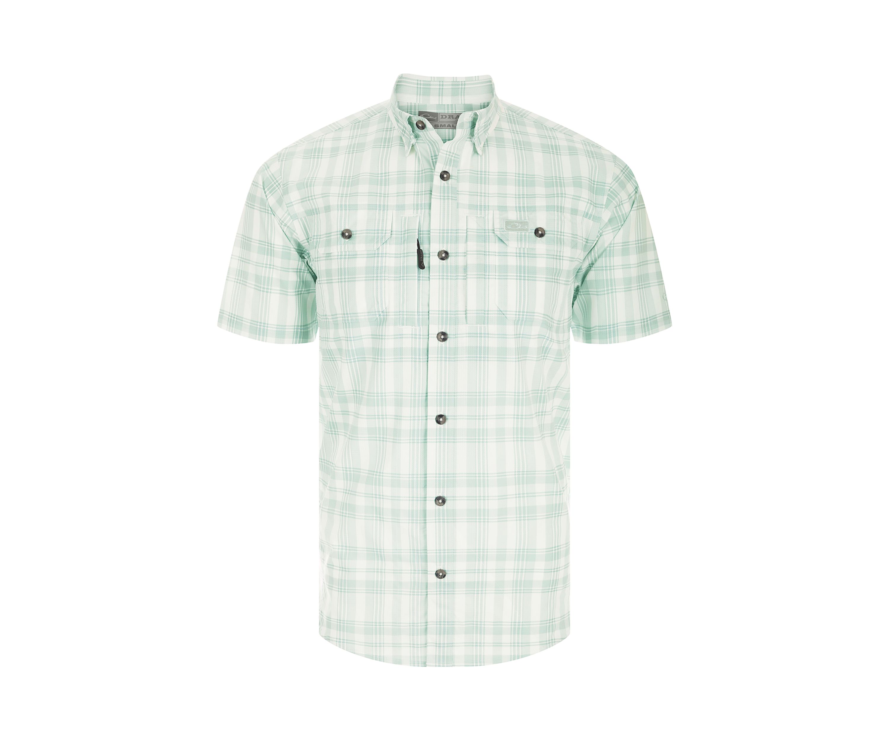 Frat Faded Plaid Button-Down Short Sleeve Shirt