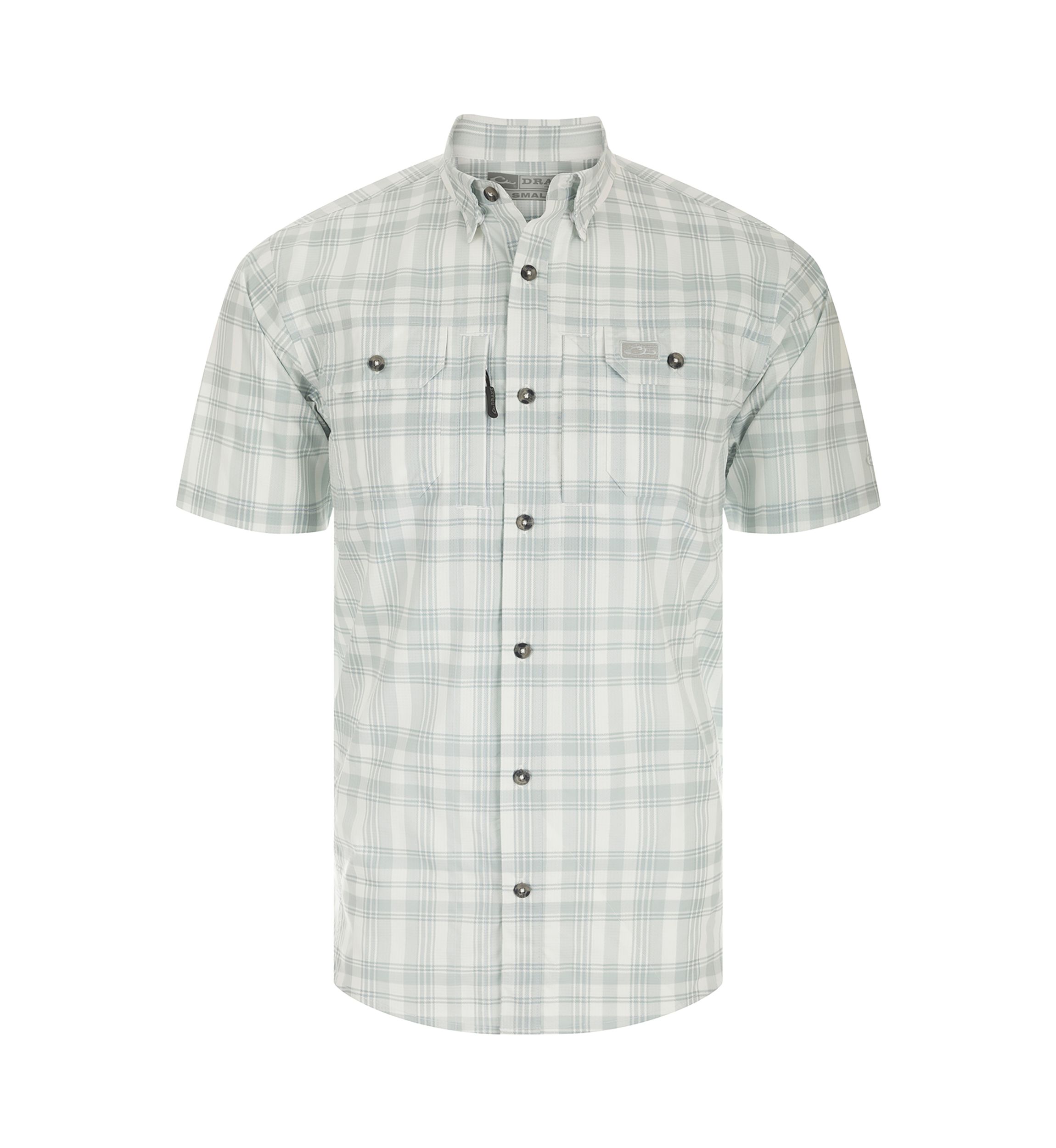 Frat Faded Plaid Button-Down Short Sleeve Shirt