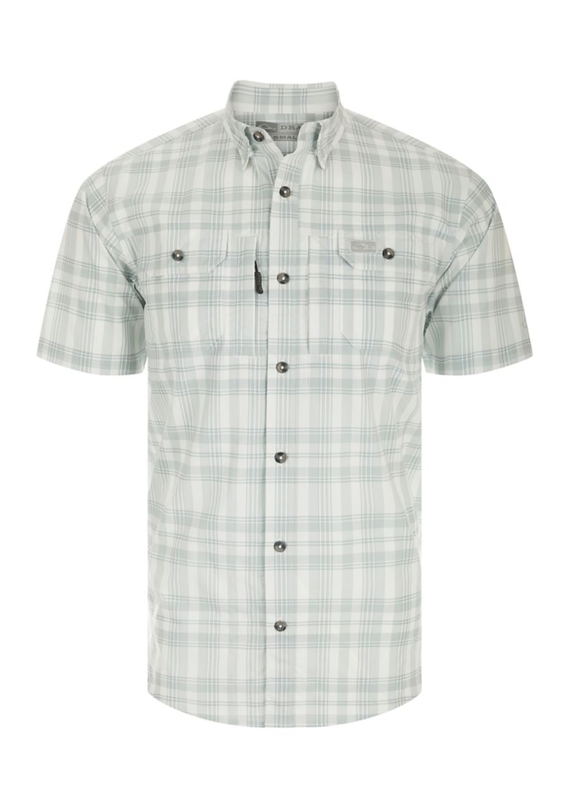 Frat Faded Plaid Button-Down Short Sleeve Shirt