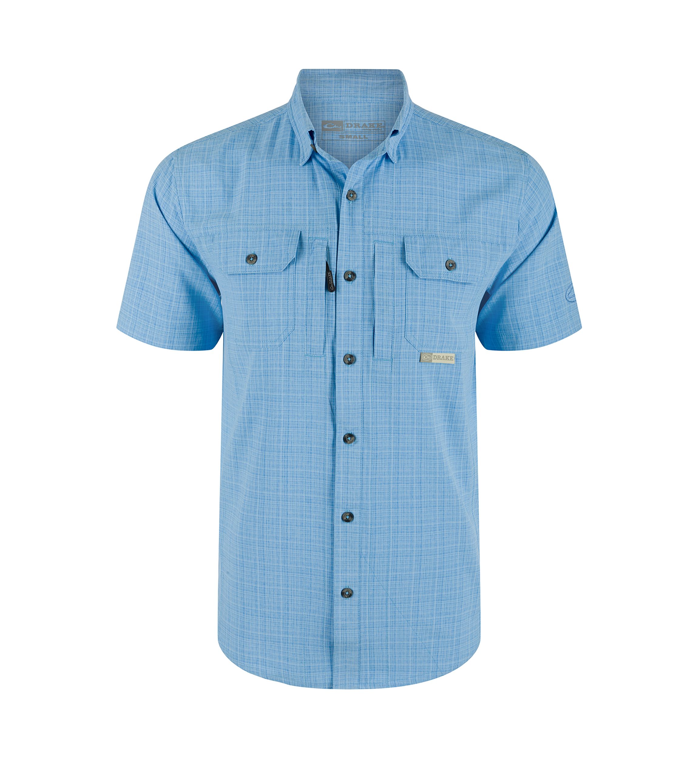 Mens Wingshooter Trey Cross Hatch Short Sleeve Shirt