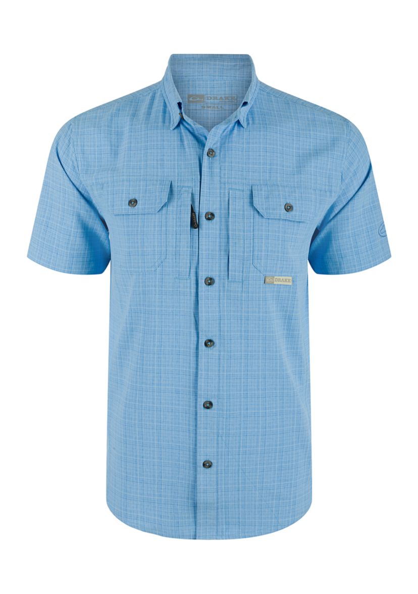 Mens Wingshooter Trey Cross Hatch Short Sleeve Shirt