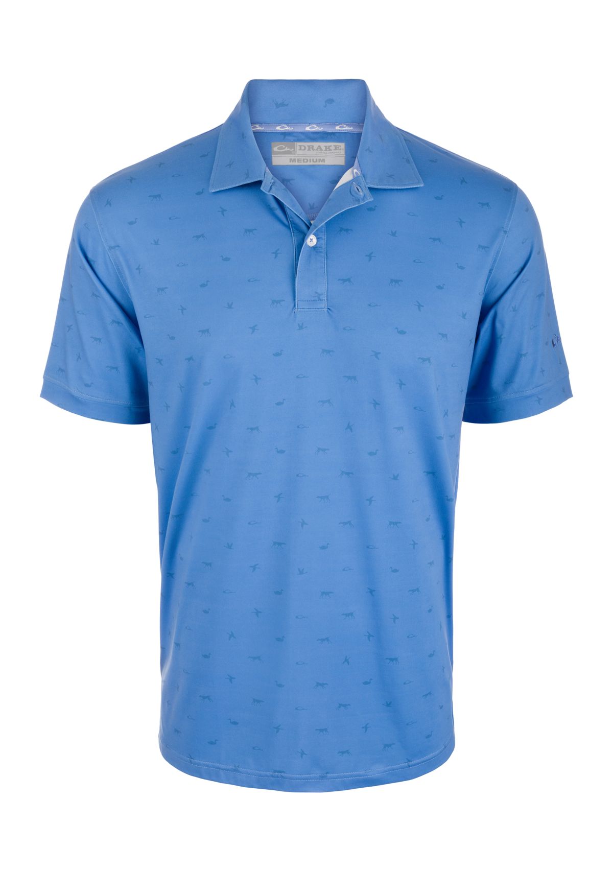 Mens Performance Print Polo Shirt