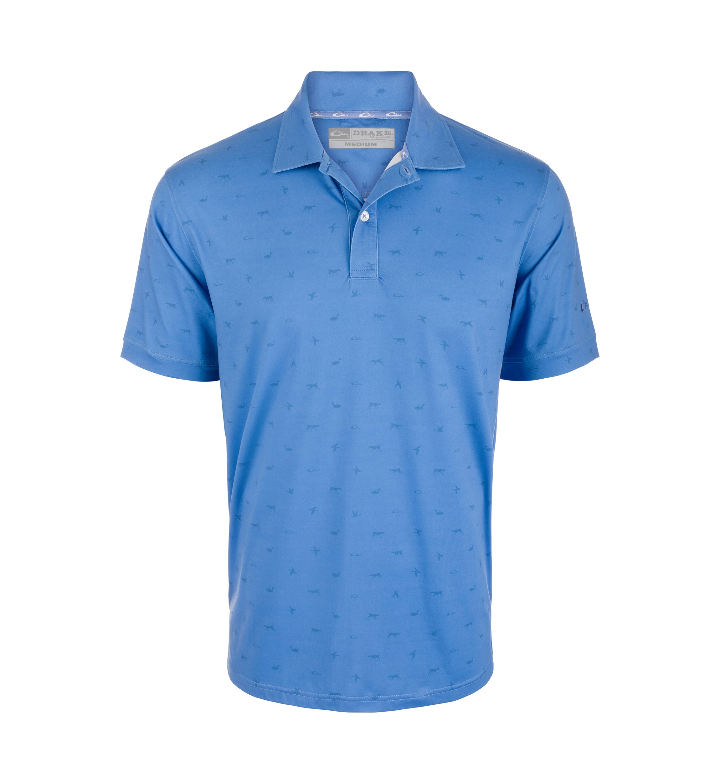 Mens Performance Print Polo Shirt