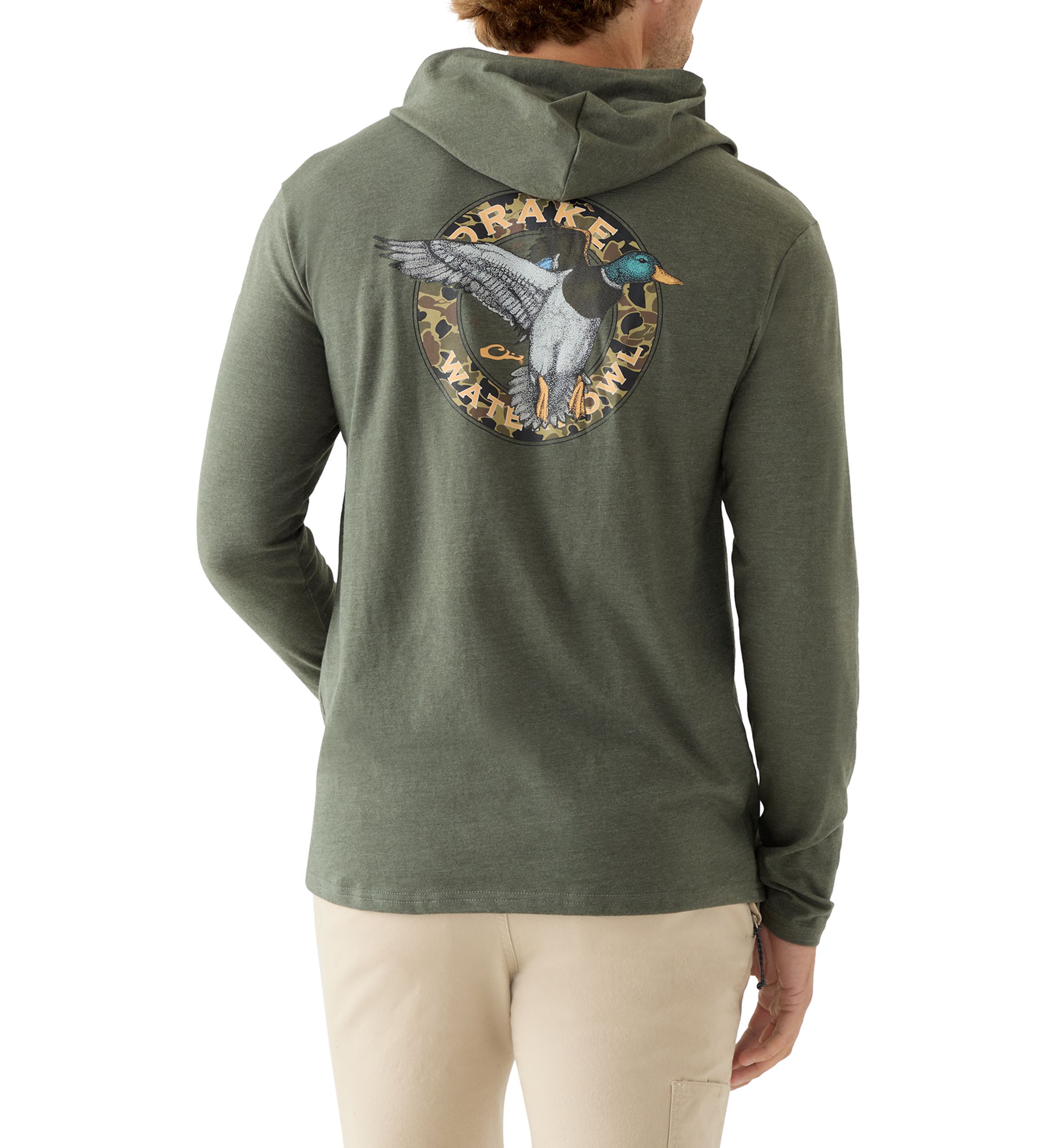 Mens Circle Mallard Graphic Hoodie