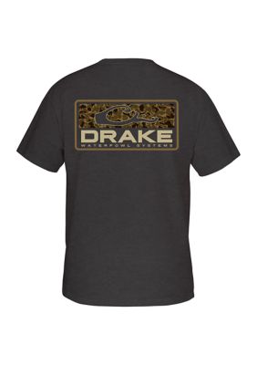 Drake Waterfowl Men's Short Sleeve Old School Bar Graphic T-Shirt, Grey, 2XL