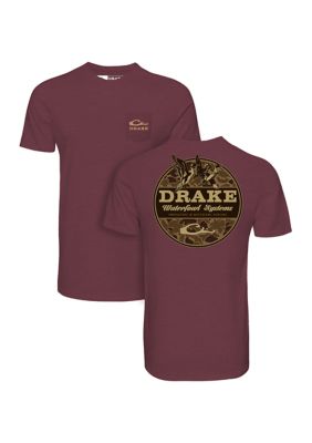 Drake Waterfowl Men's Short Sleeve Old School Circle Logo Graphic T-Shirt, 2XL