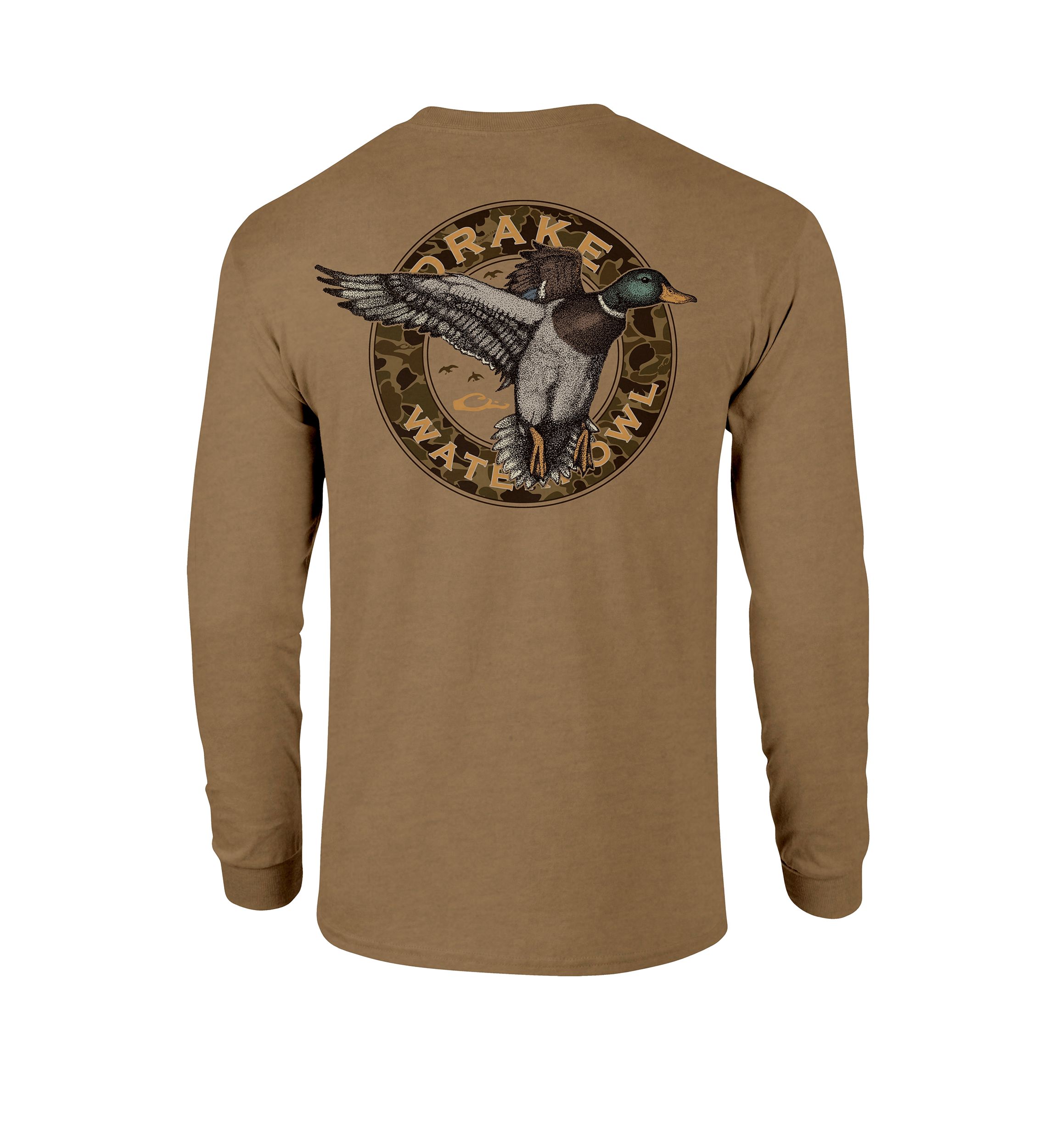 Mens Circle Mallard Long Sleeve Graphic T-Shirt