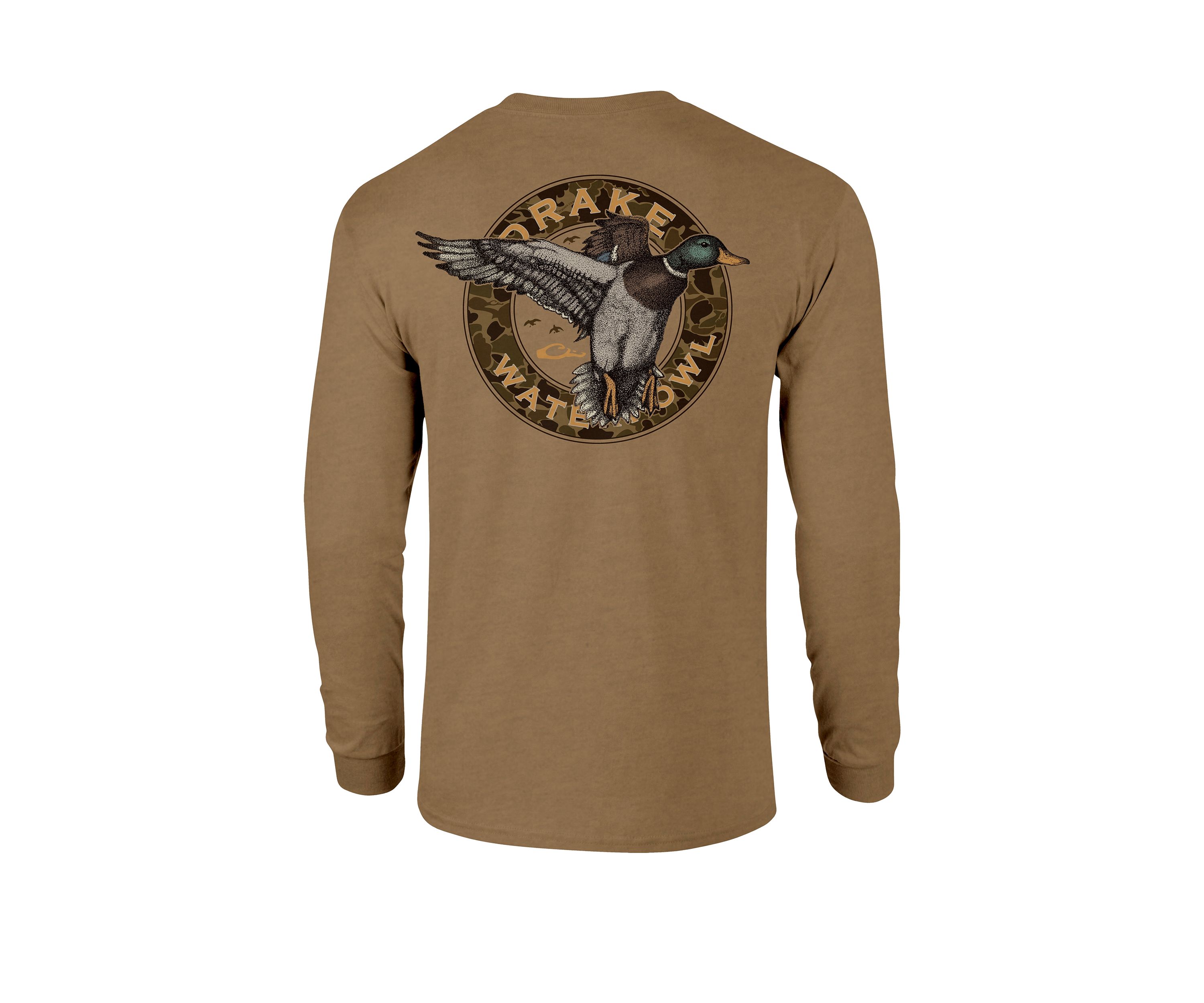 Mens Circle Mallard Long Sleeve Graphic T-Shirt