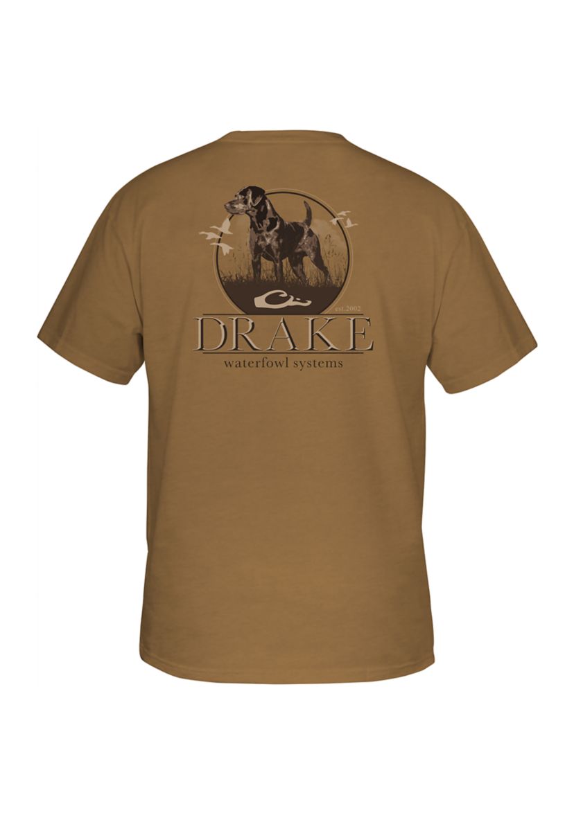 Mens Standing Black Lab Graphic T-Shirt