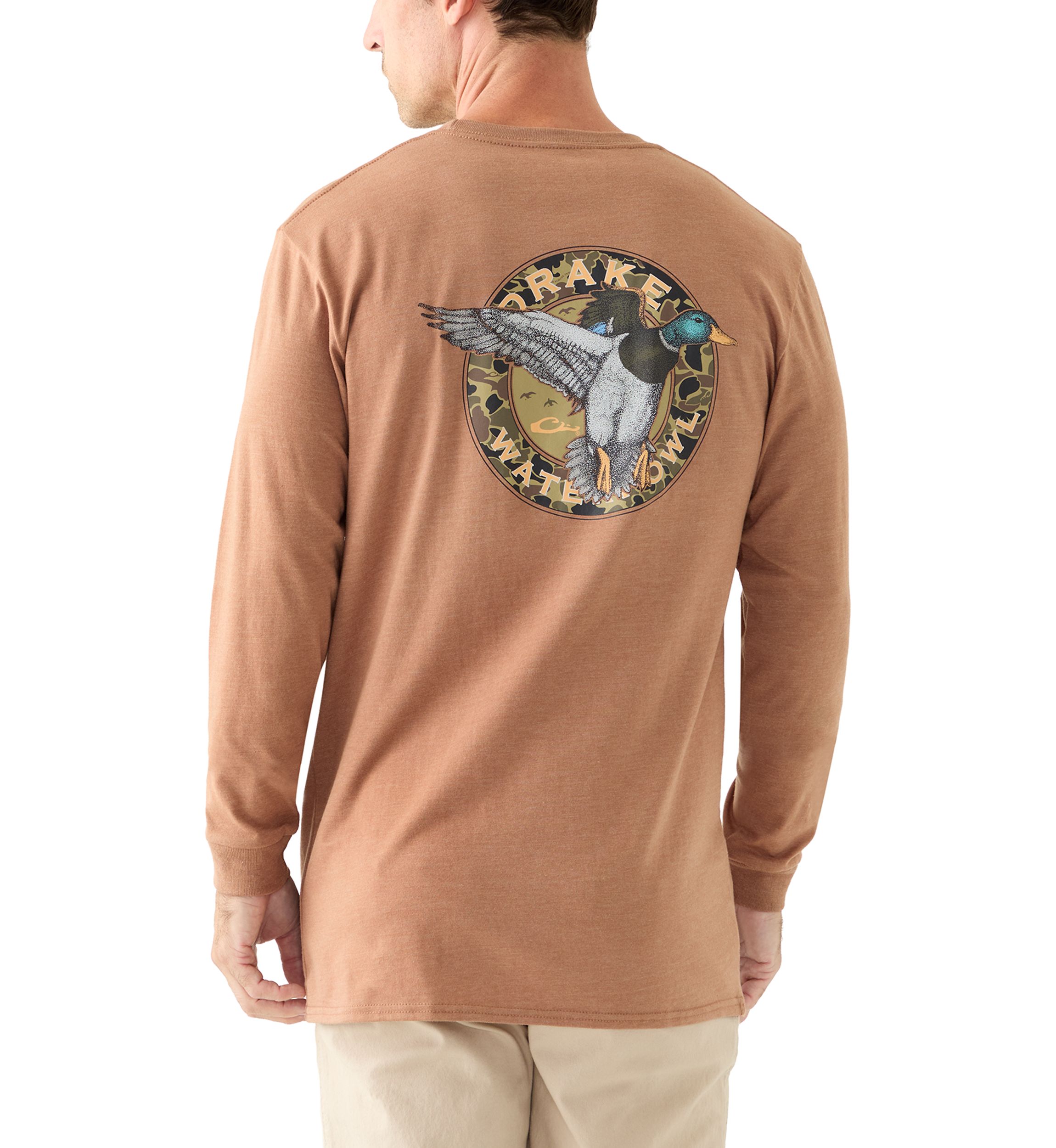 Mens Circle Mallard Long Sleeve T-Shirt