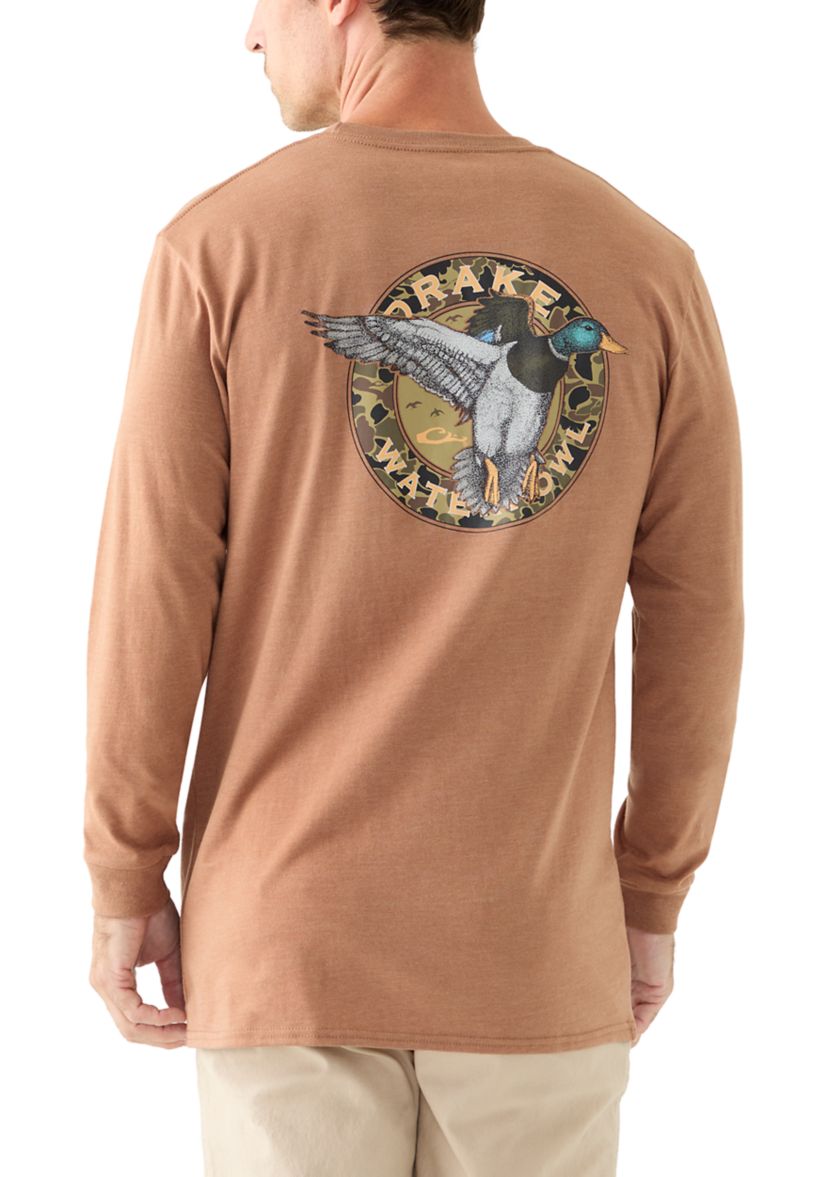 Mens Circle Mallard Long Sleeve T-Shirt