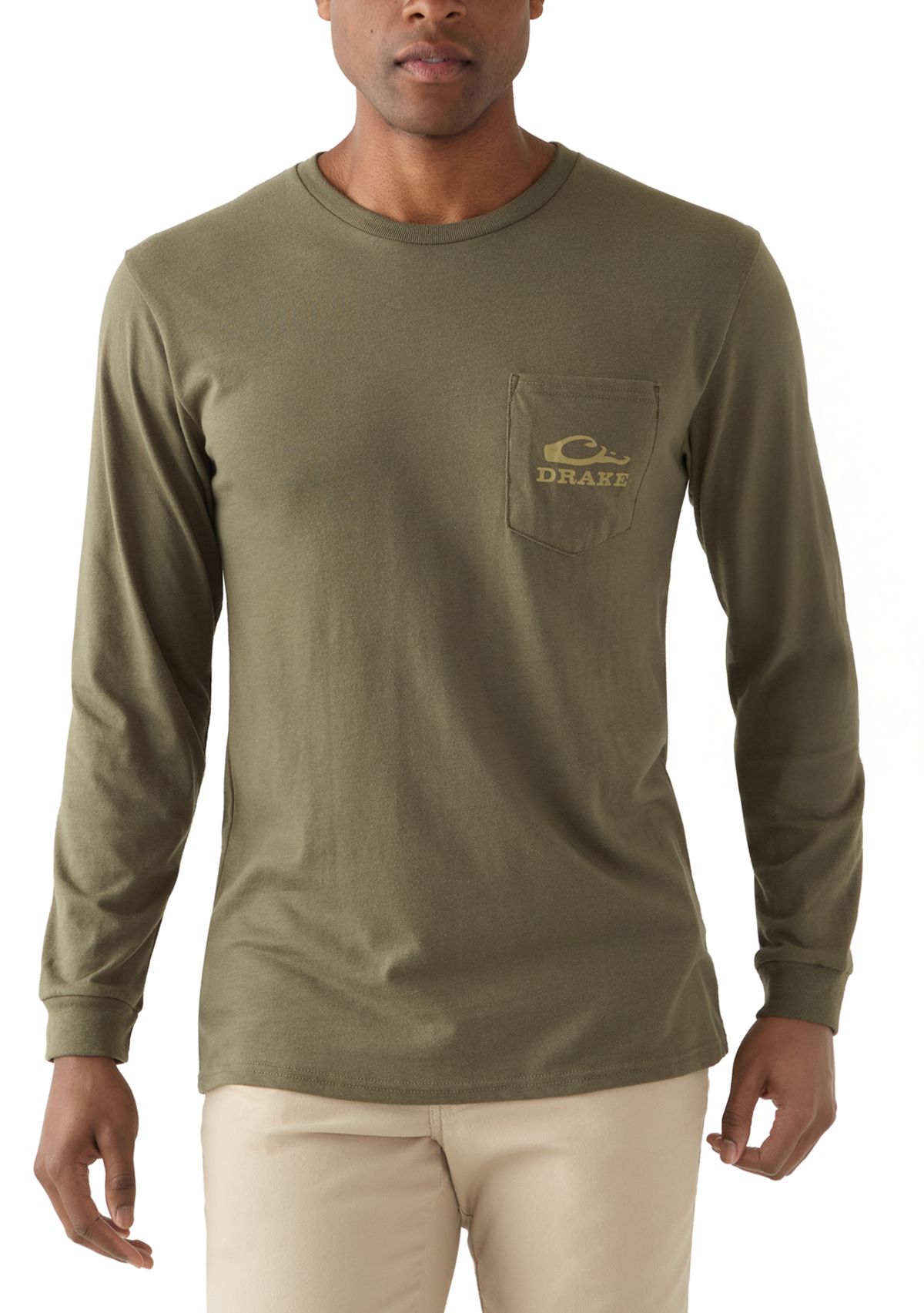 Mens Circle Mallard Long Sleeve Graphic T-Shirt