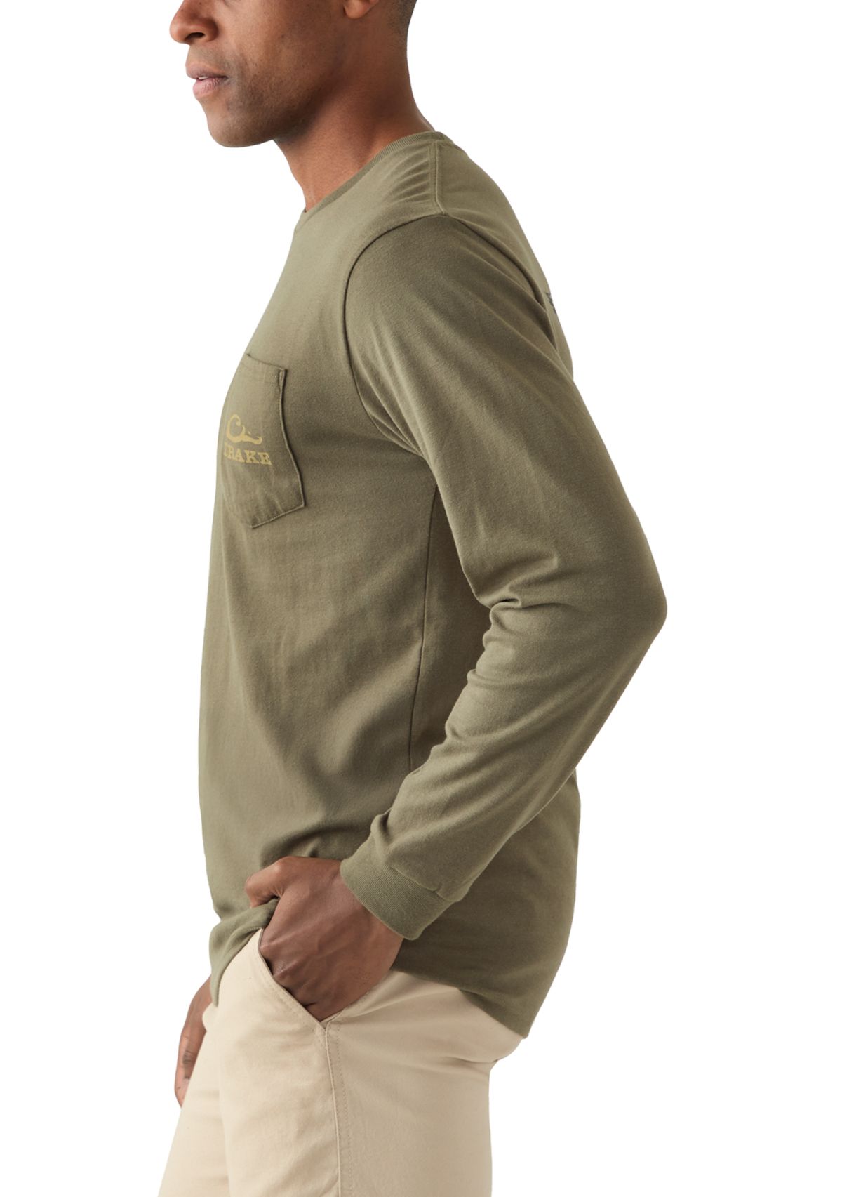 Mens Circle Mallard Long Sleeve Graphic T-Shirt