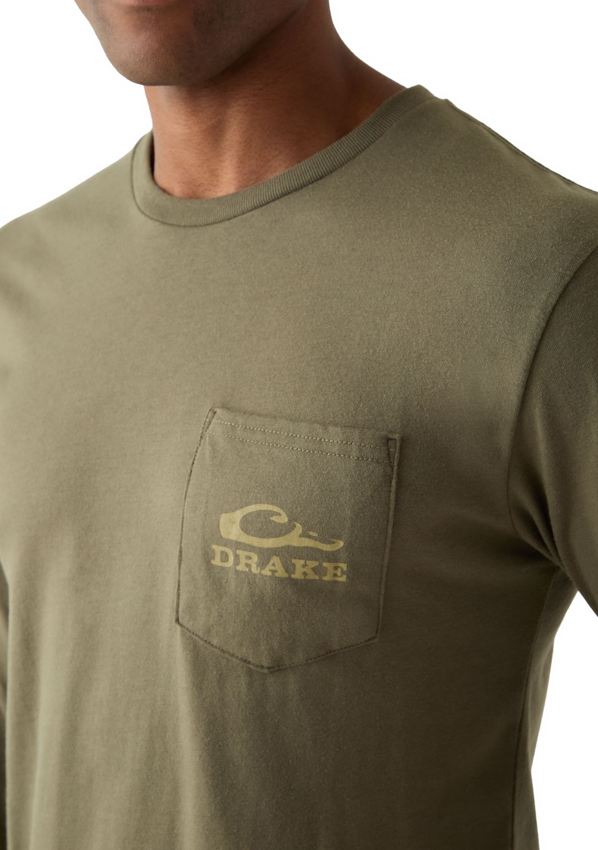 Mens Circle Mallard Long Sleeve Graphic T-Shirt