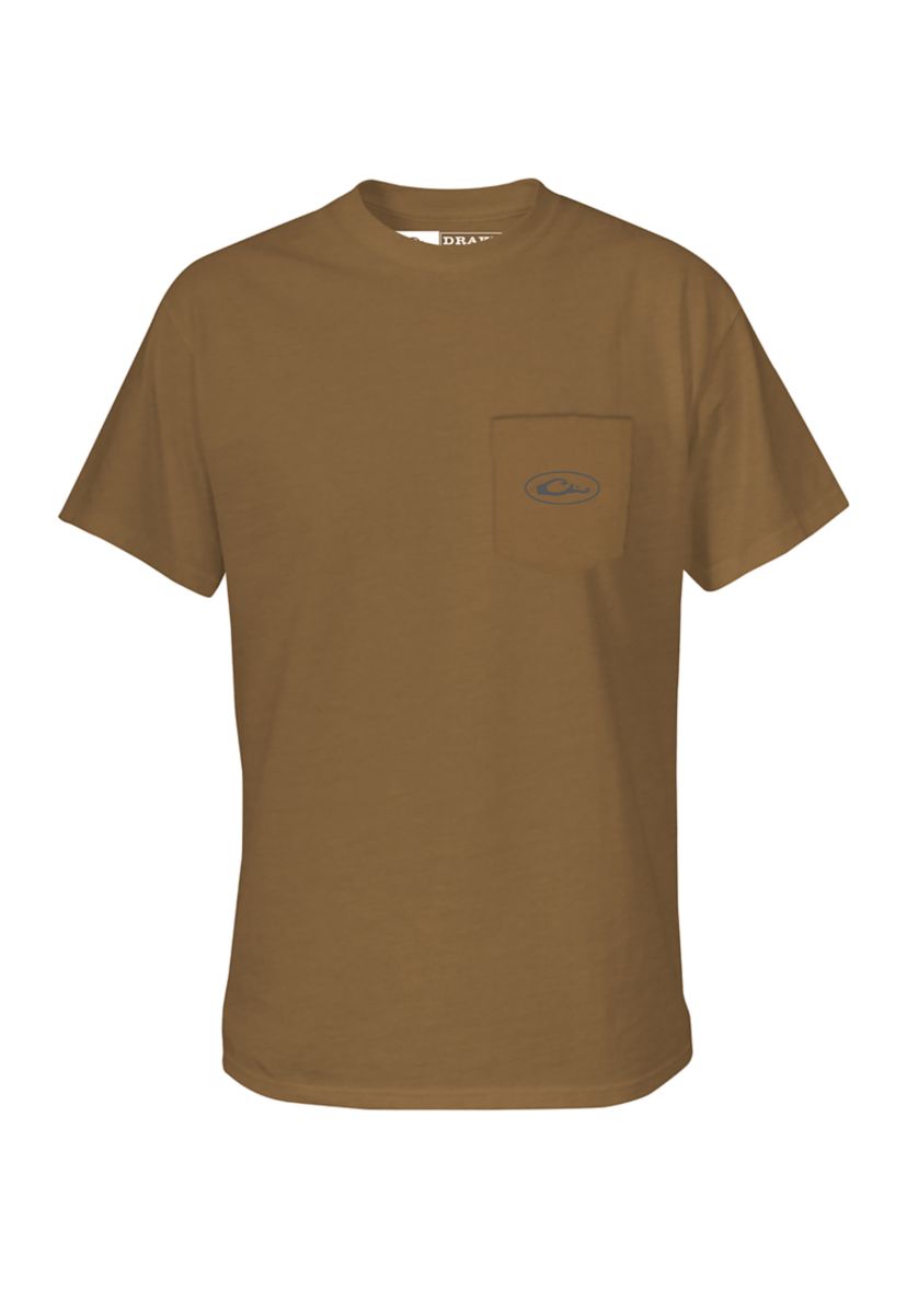 Mens Short Sleeve Retro Wood Duck Graphic T-Shirt