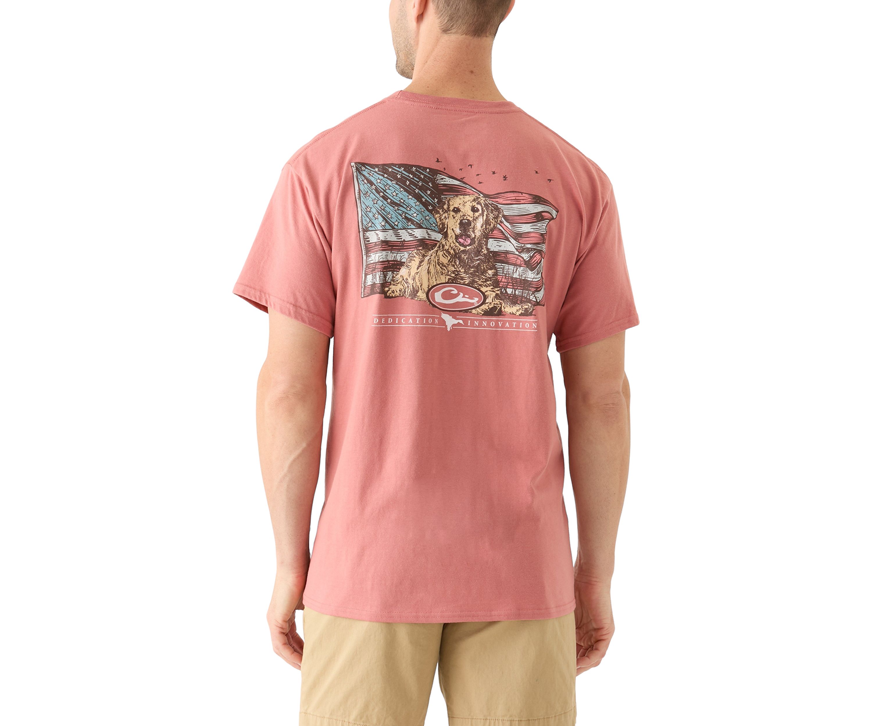 Mens Americana Yellow Lab Short Sleeve Graphic T-Shirt