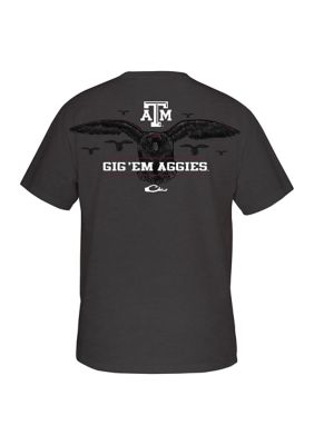 TAMU Gig 'Em Aggies Active Short Sleeve Silver T-Shirt - The