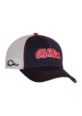 Drake Waterfowl Ncaa Ole Miss Rebels Stretch Fit Cap, Navy Blue, X-Large -  0659601497384