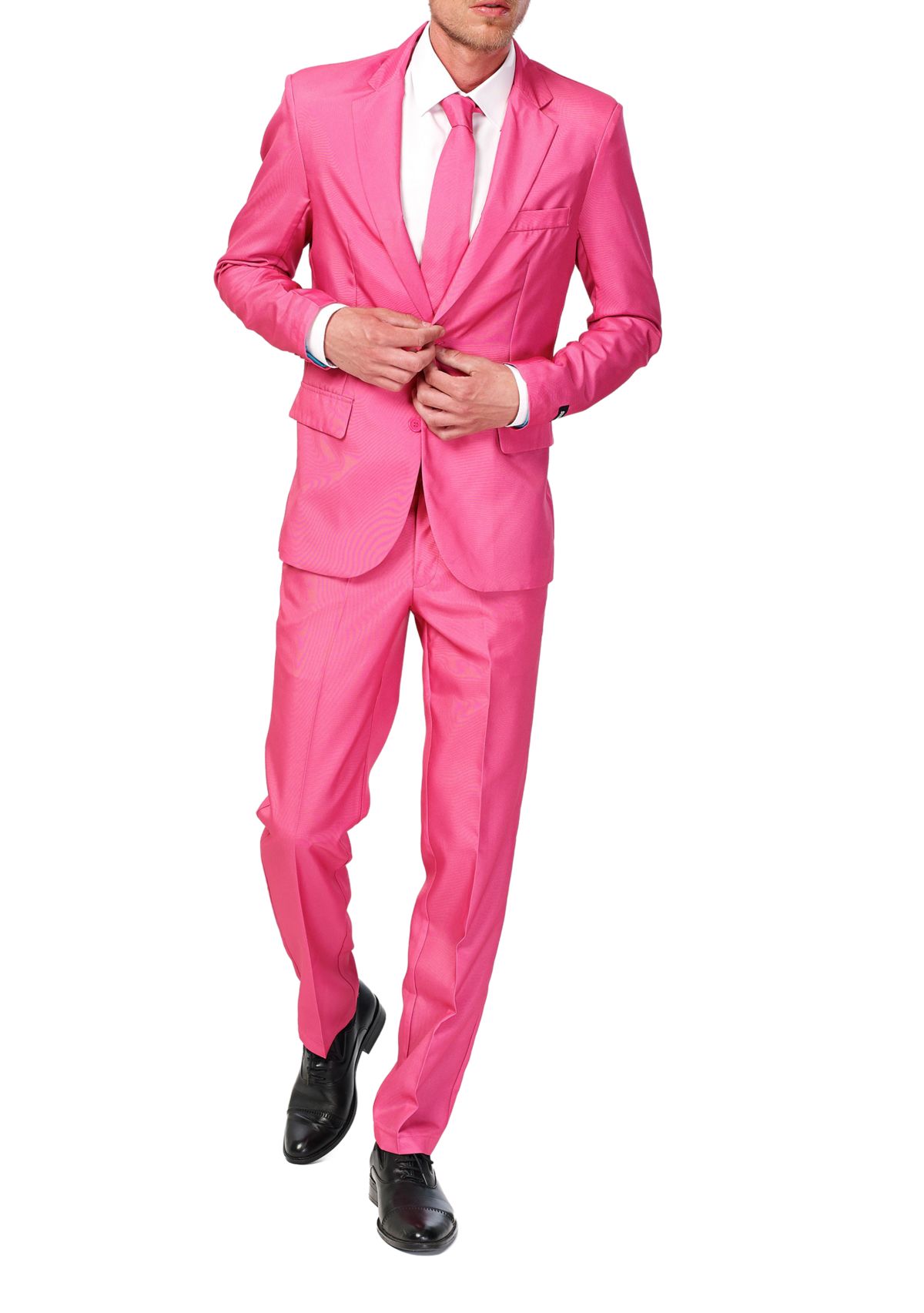 Solid Pink 2 Piece Suit + Tie