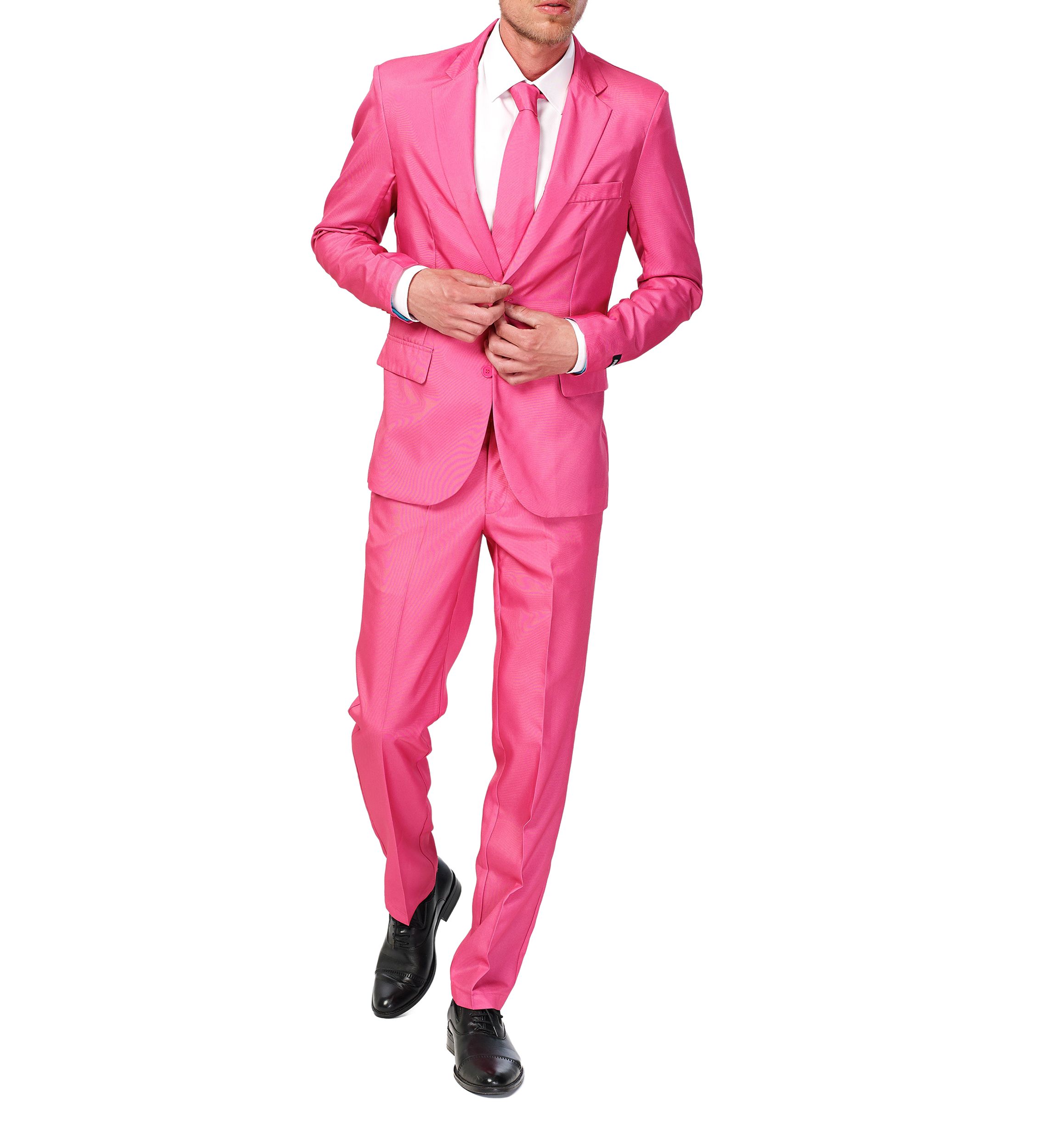 Solid Pink 2 Piece Suit + Tie