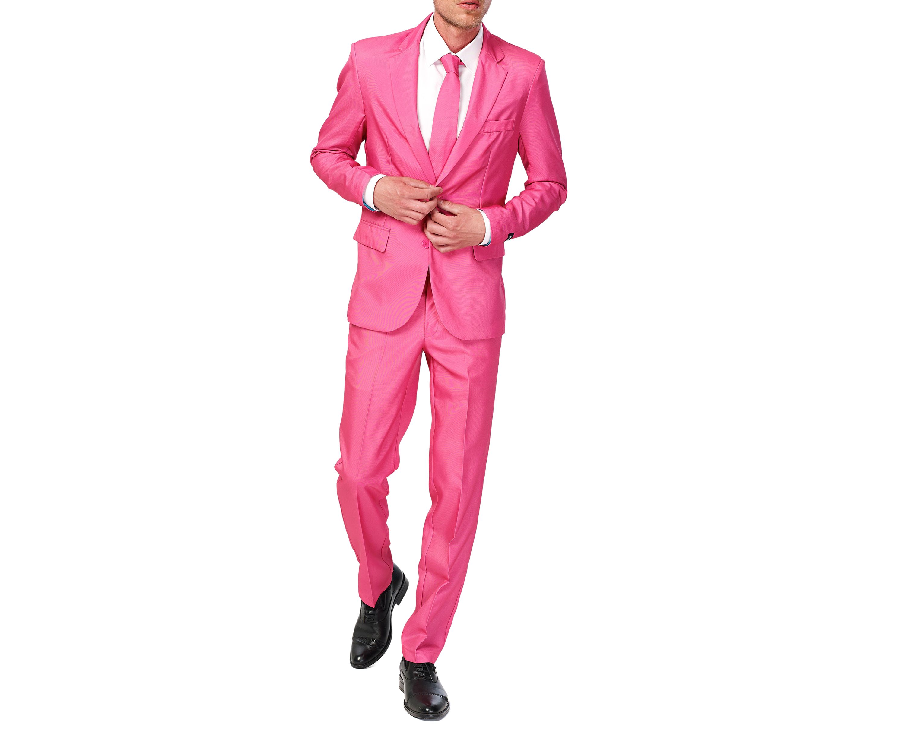 Solid Pink 2 Piece Suit + Tie